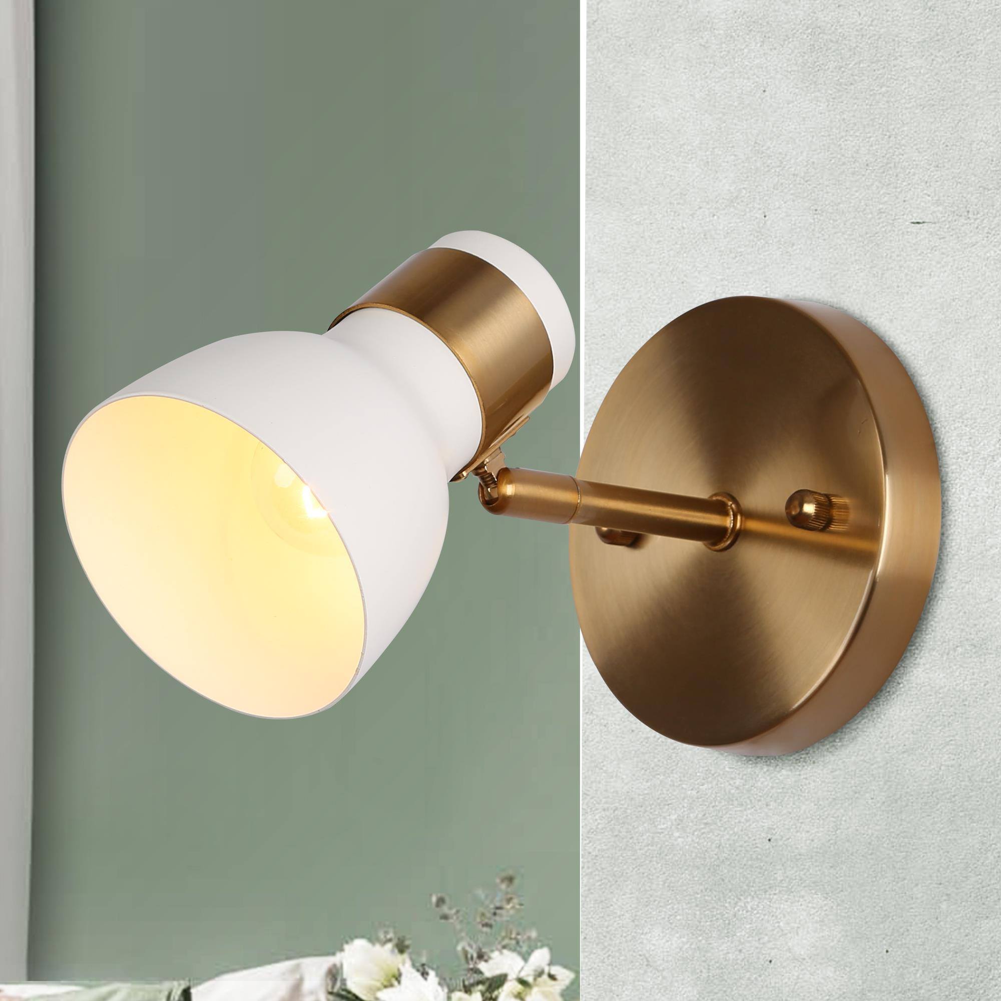 ZEVNI L3MAZFNEW4455SM7 Pollard 4.7-in W 1 -Light Polished Brass Wall Sconce