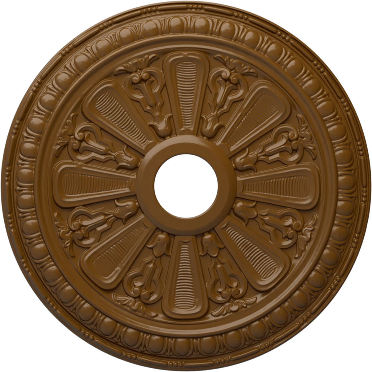 Ekena Millwork CM23BISTF Bristol 23.5-in W x 23.5-in L Painted Smokey Topaz Polyurethane Whole Ceiling Medallion