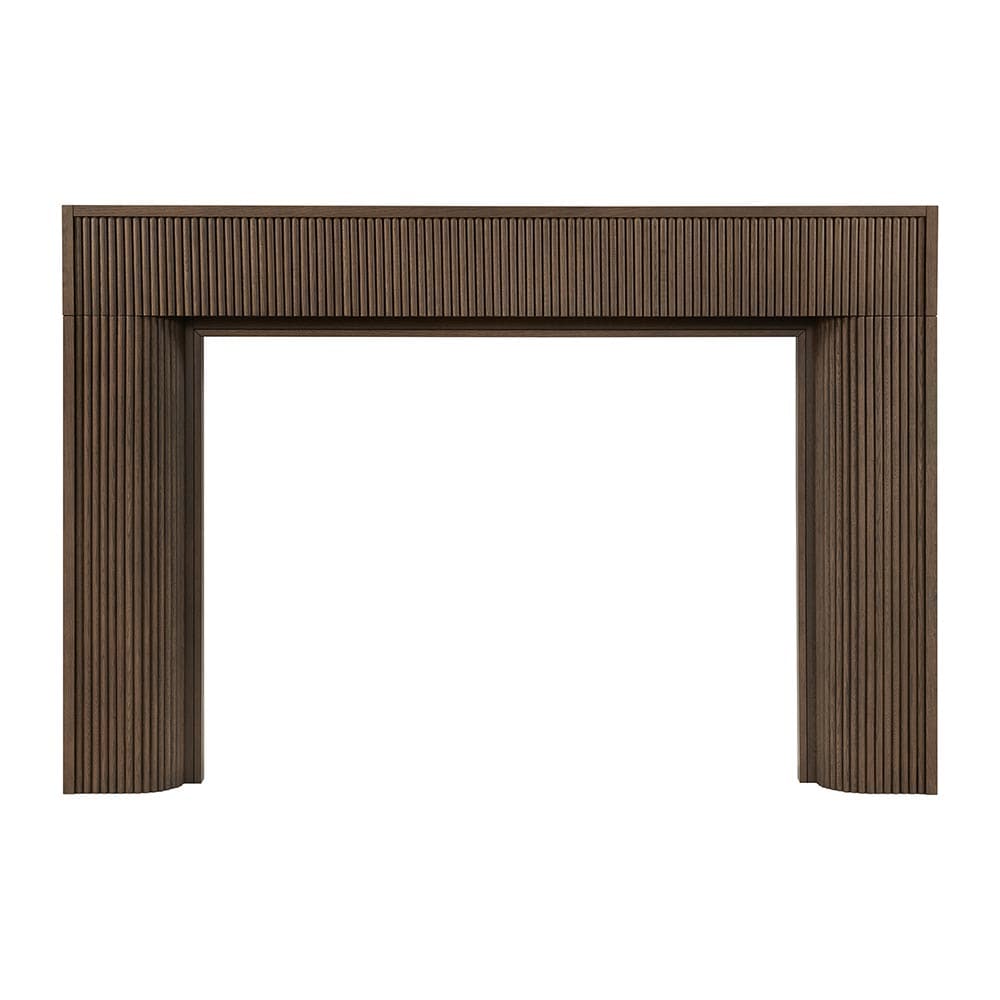 Modern Ember HAZEL-4842-UMB 72-in W x 54-in H x 8-in D Hazel Umber Oak Modern Fireplace Mantel