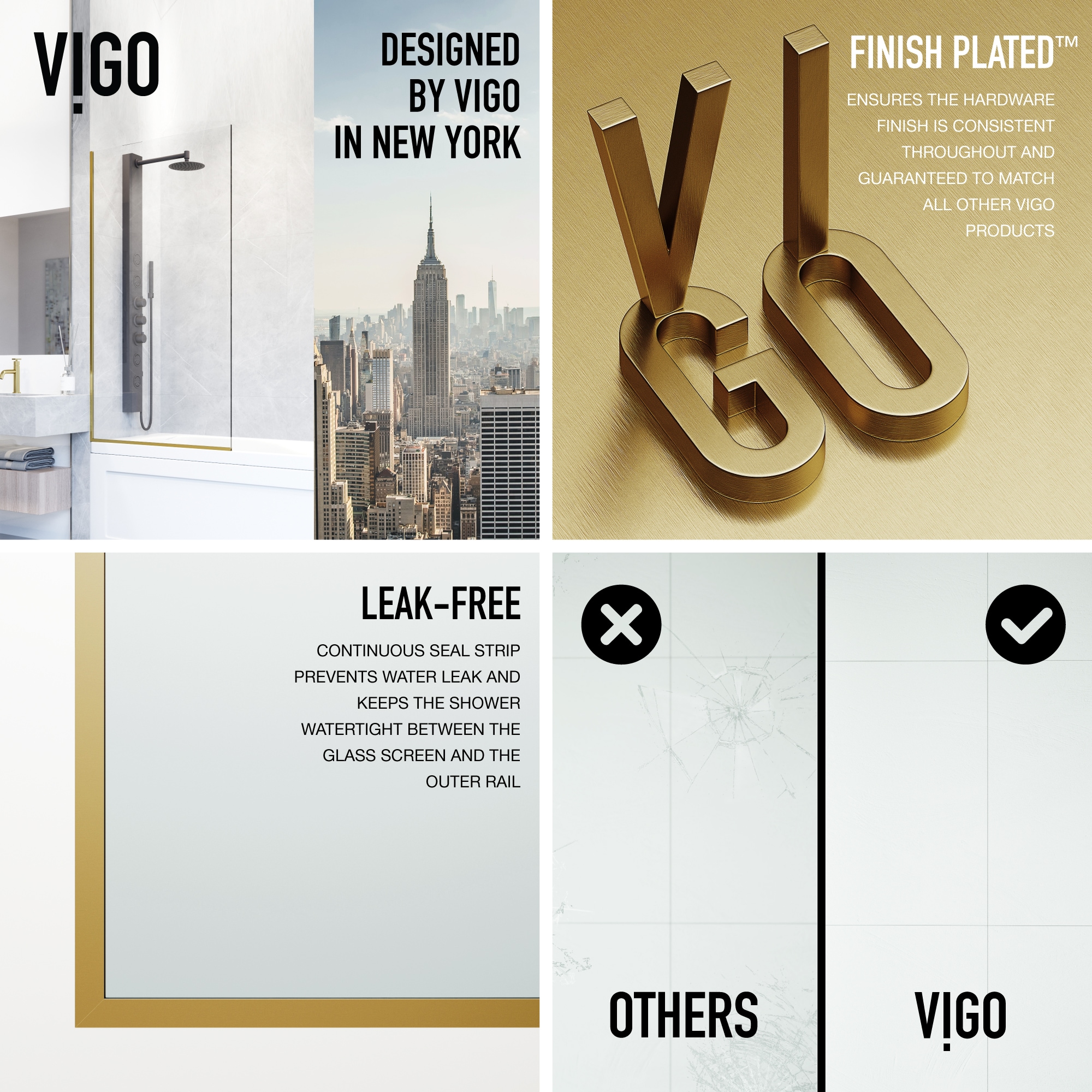 VIGO VG6075MGCL3462 Bathtub-Doors - View #5