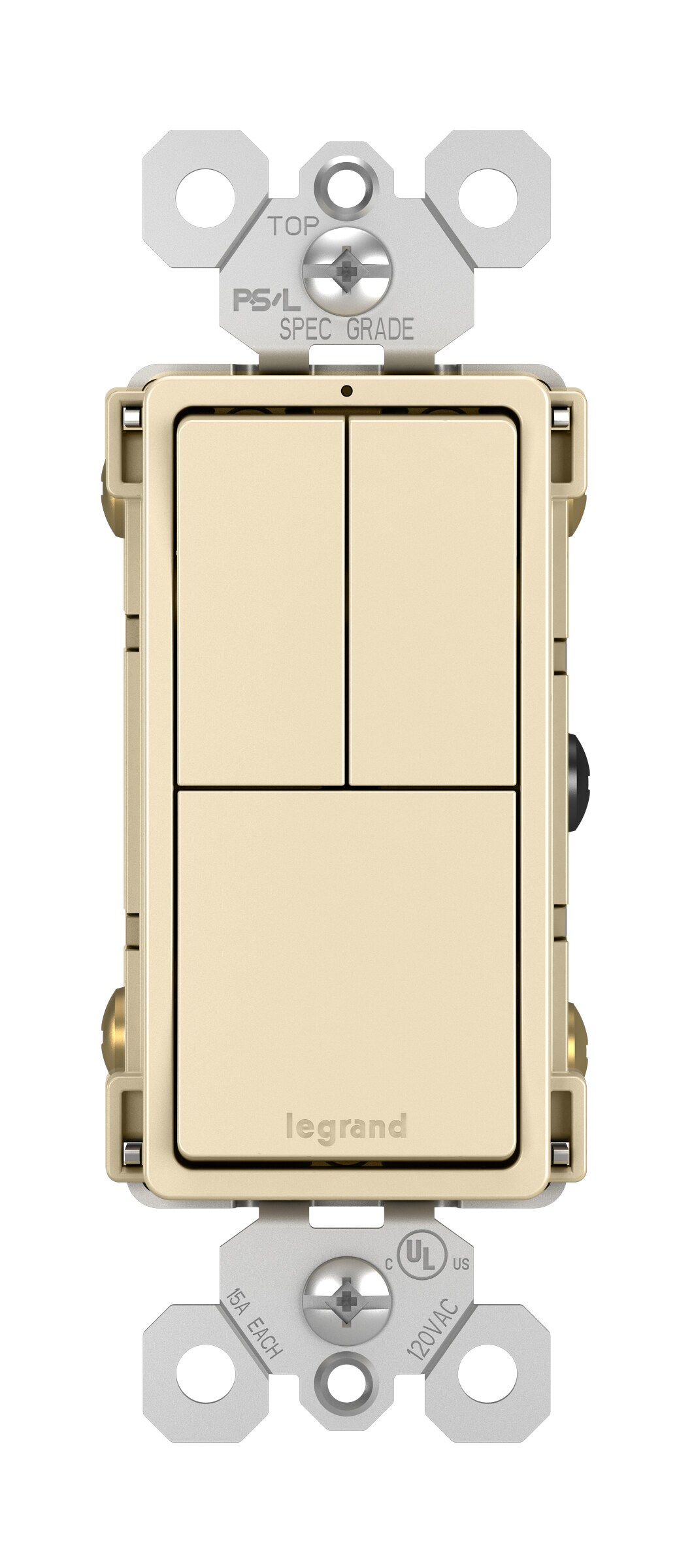 Legrand RCD113LA radiant 15-amp Single-pole/3-way Combination Light Switch , Light Almond