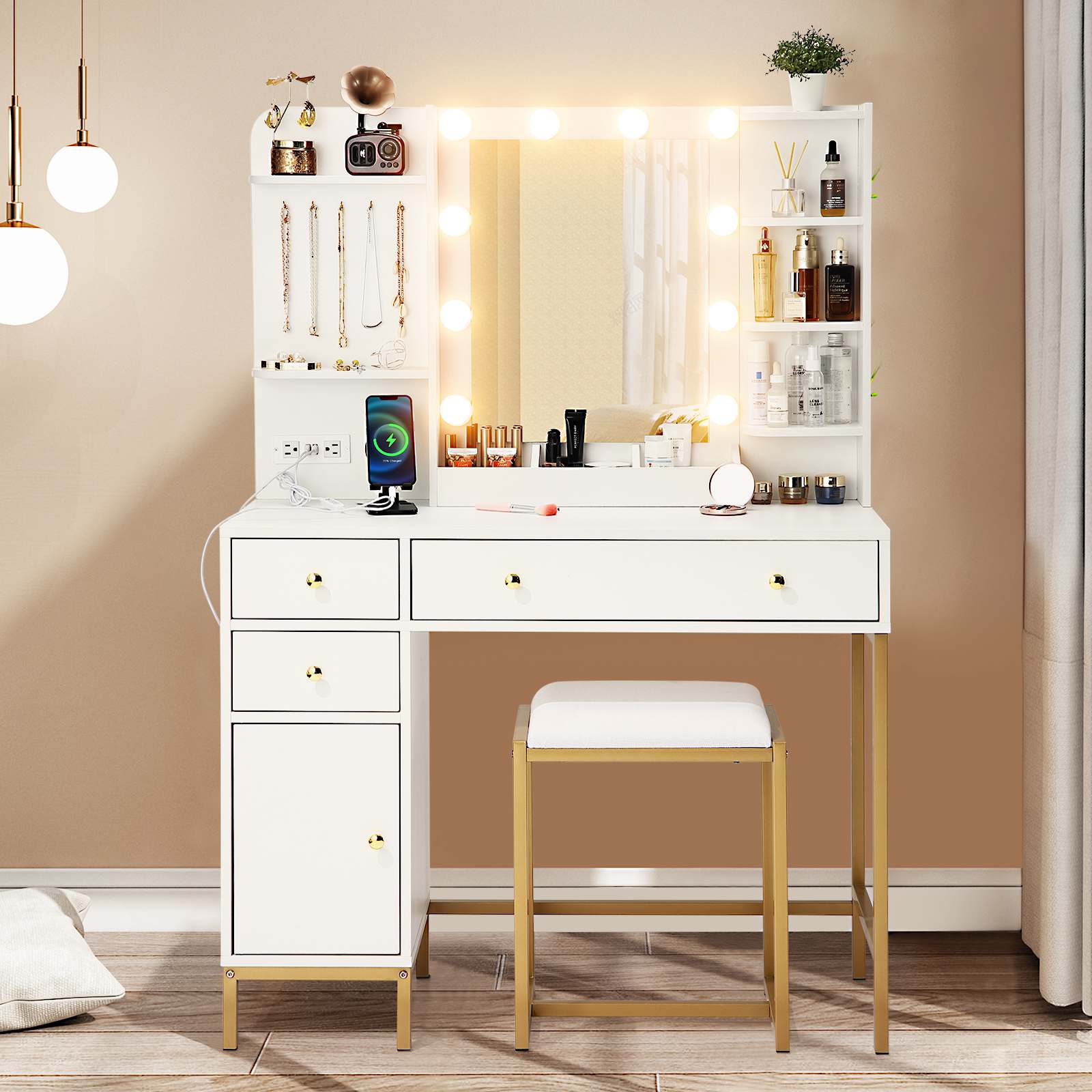 Qeetex JXNAG-PHO-146SH09I Bedroom-Vanities - View #5