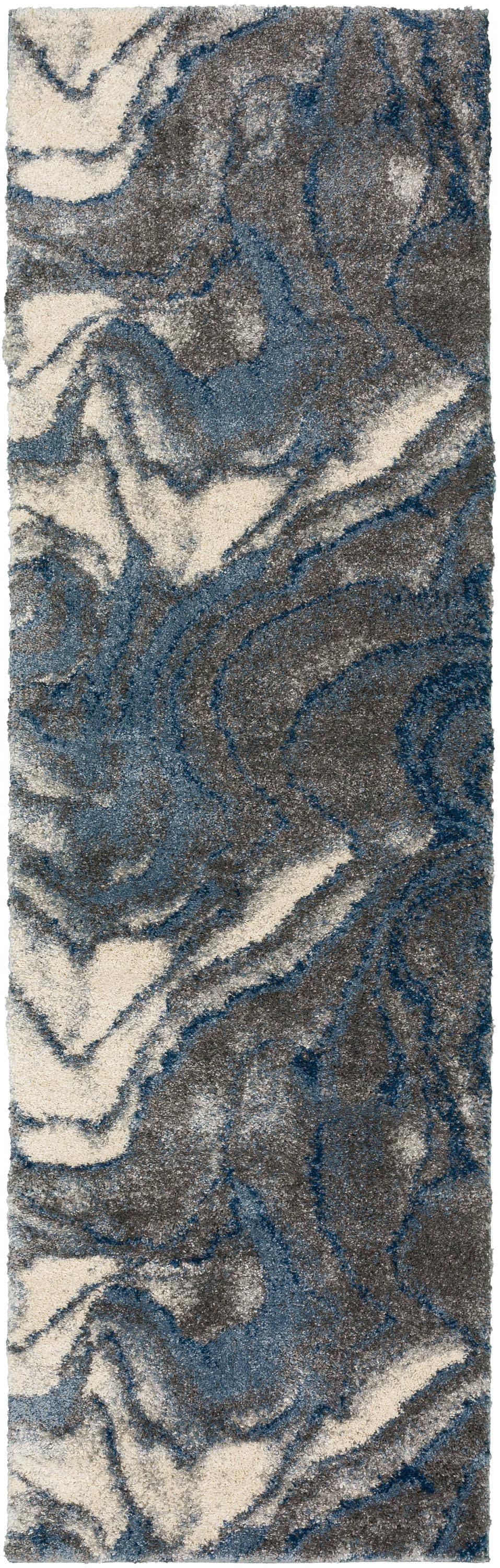 Addison Rugs ABK35GR2X7 Barkley 2 x 7 (ft) Polypropylene Grey Rectangular Indoor Geode Bohemian/Eclectic Runner rug