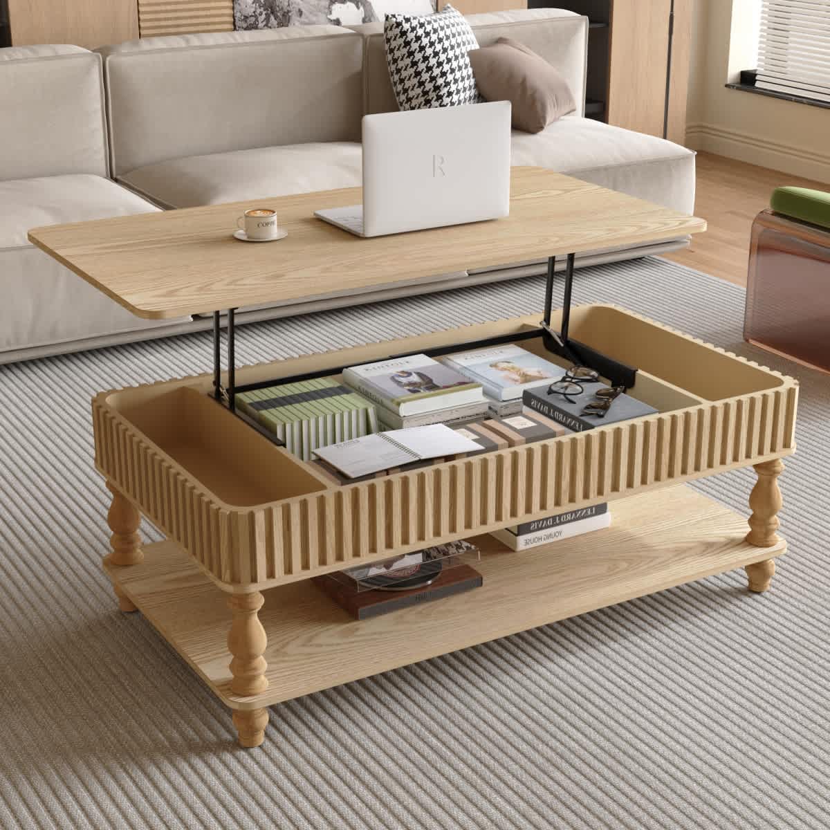 Maison Boucle ZR-47COF-NATURAL02-L Coffee-Tables - View #2
