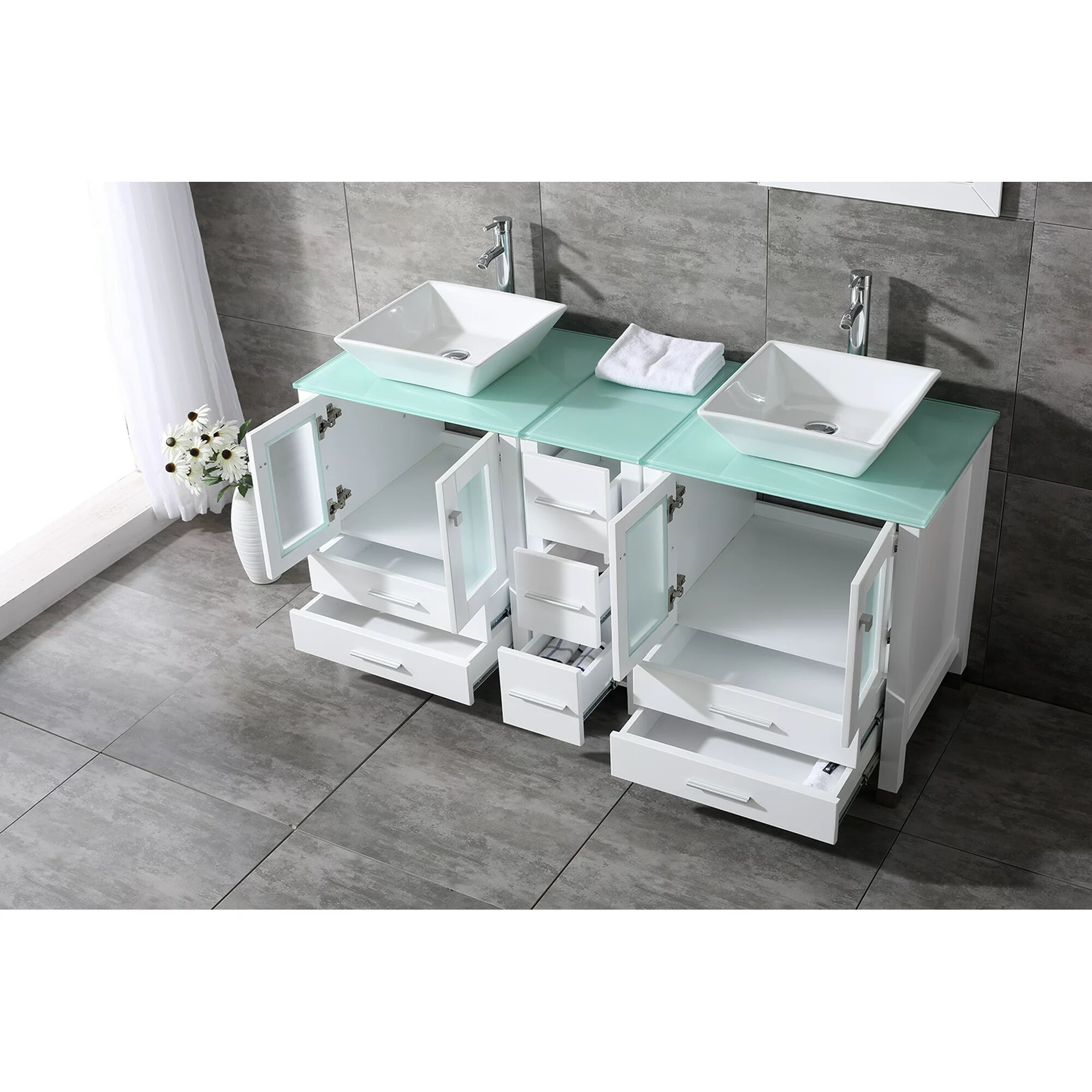 WONLINE 2XBR4197+4184+2X4360 Bath-Vanity-Combo - View #4