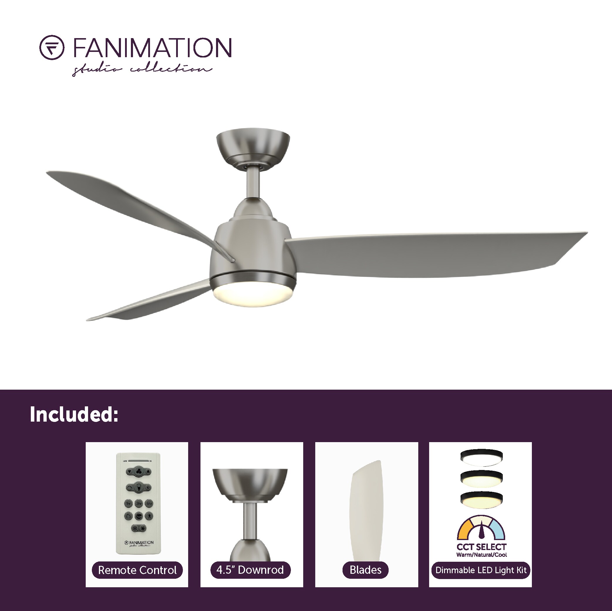 Fanimation Studio Collection LP7675LBN Ceiling-Fans - View #5