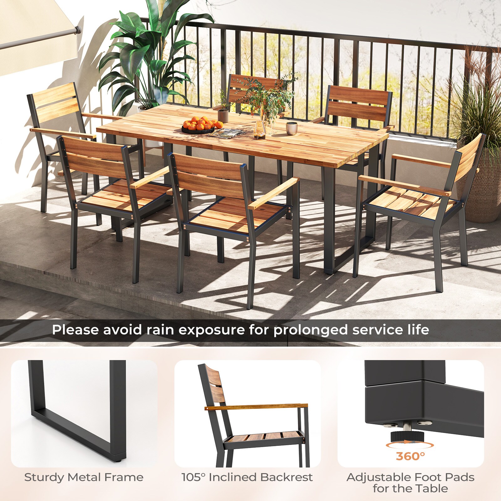 YERIVA DS562497YD Patio-Dining-Sets - View #4