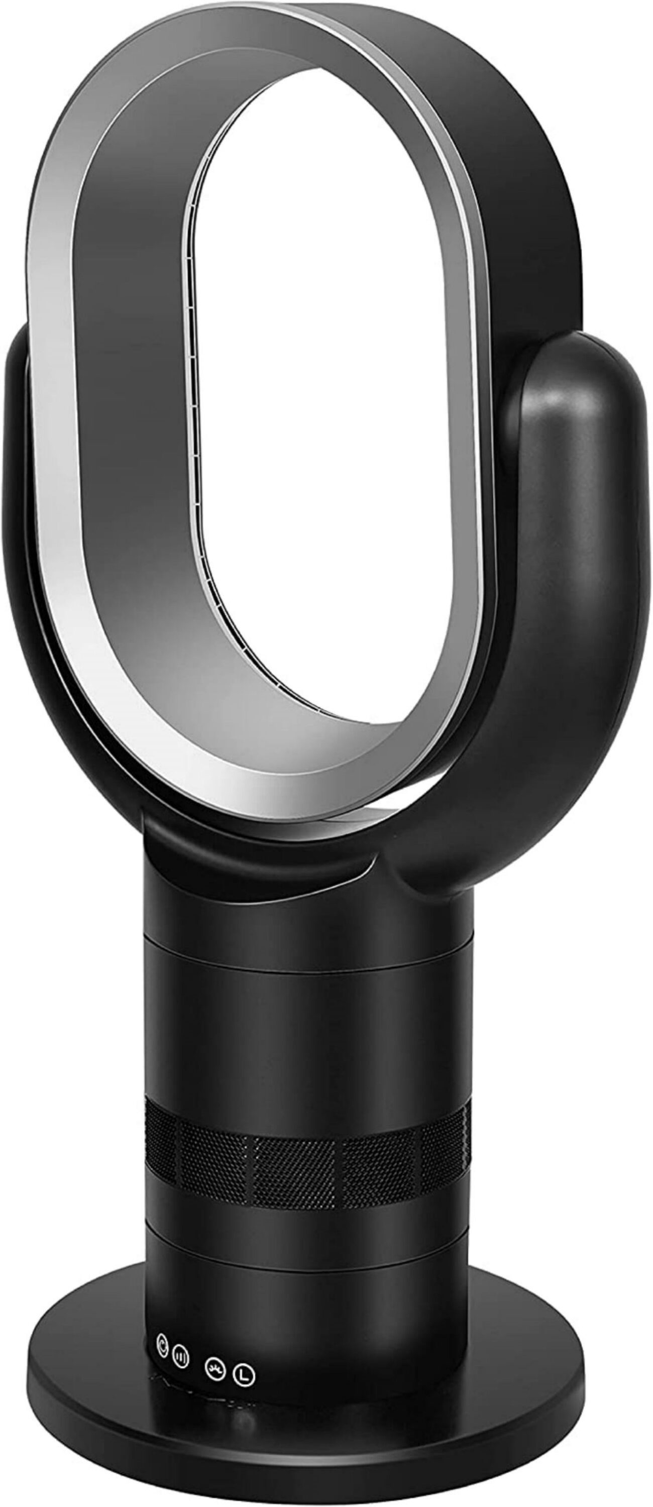 Siavonce FZ24GGS 24-in 110 -Volt 10 -Speed High Velocity Indoor/Outdoor Black Oscillating Floor Fan with Remote
