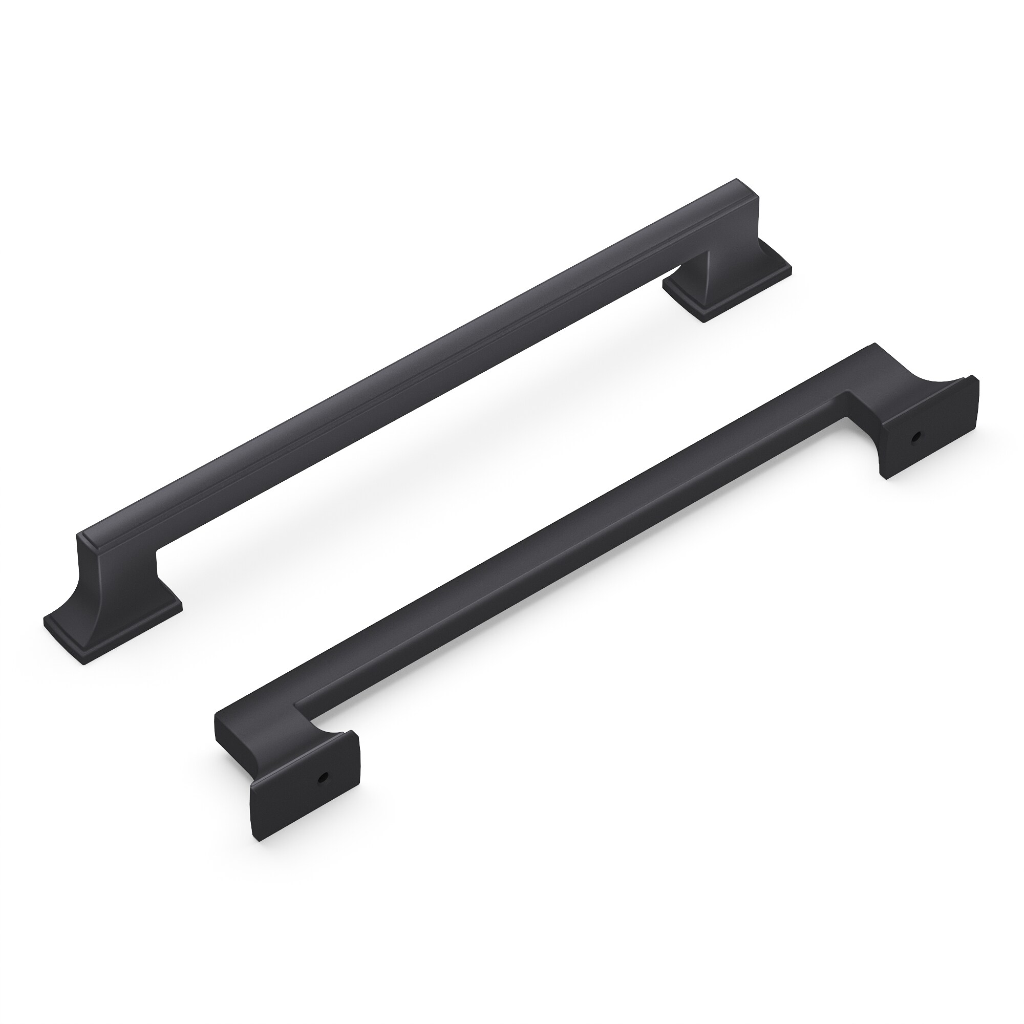 Belwith Keeler B078830-MB Brownstone 12-in , 305mm Center to Center Matte Black Rectangular Handle For Use on Appliances Drawer Pulls