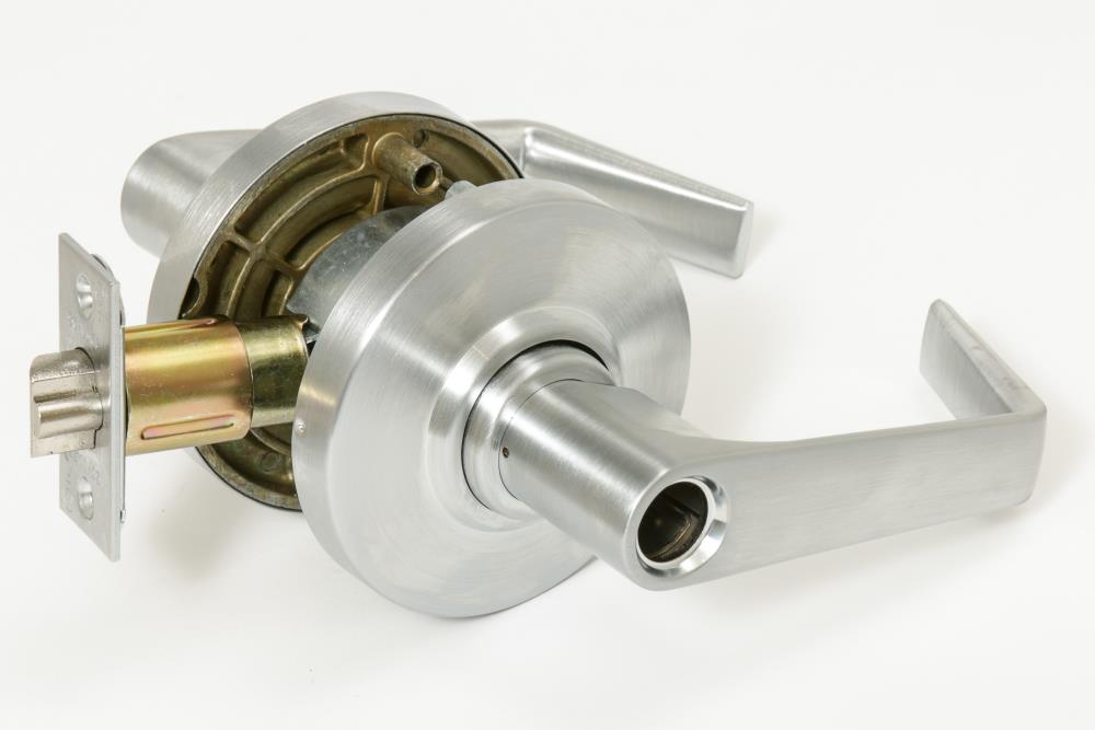 Schlage AL53LD SAT 626 AL Series AL Series Cylindrical Lock Satin Chrome Interior/Exterior Keyed Entry Door Handle