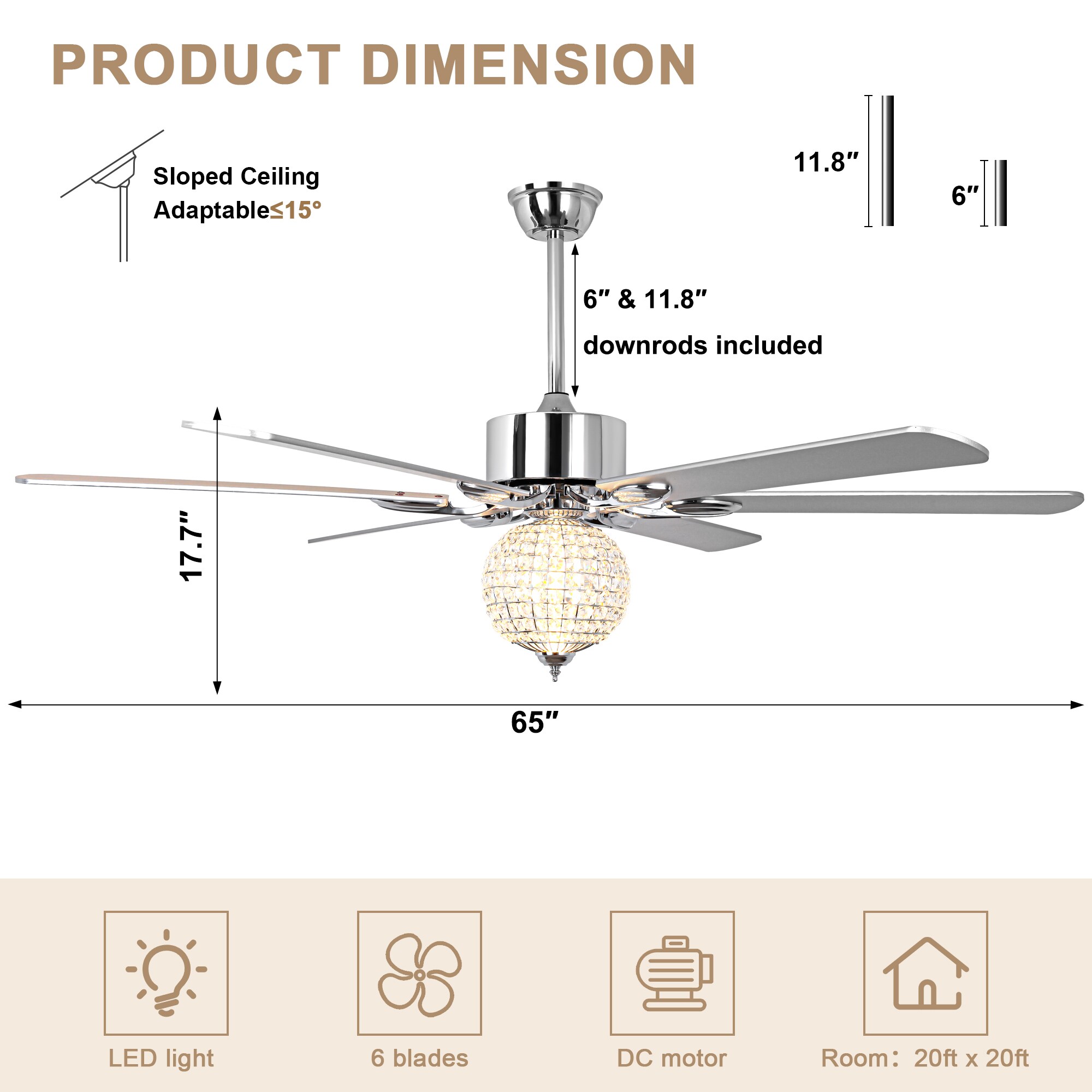 Bella Depot DCFSD6509 Ceiling-Fans - View #11