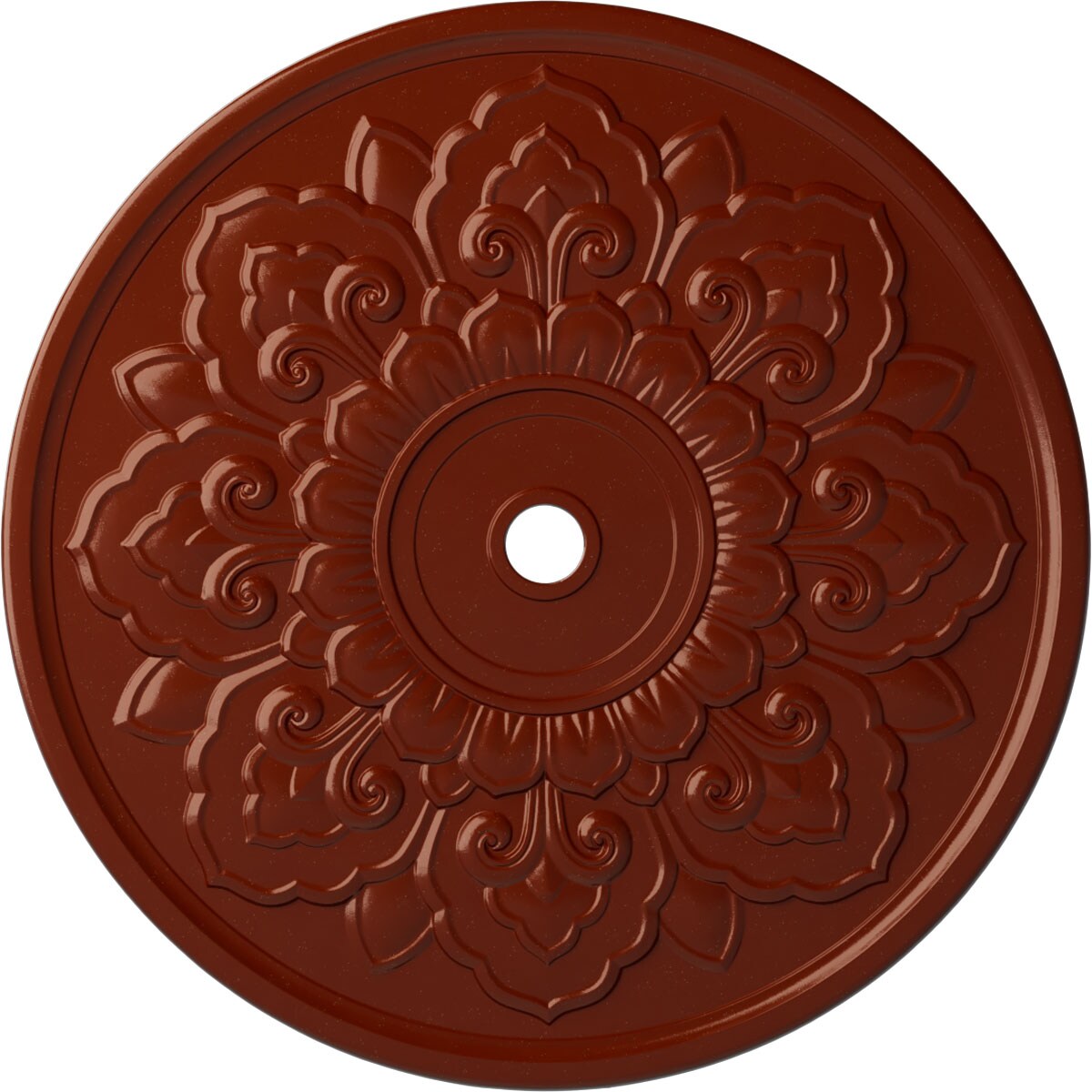 Ekena Millwork CM50LOFIF Lorry 51-in W x 51-in L Painted Firebrick Polyurethane Whole Ceiling Medallion