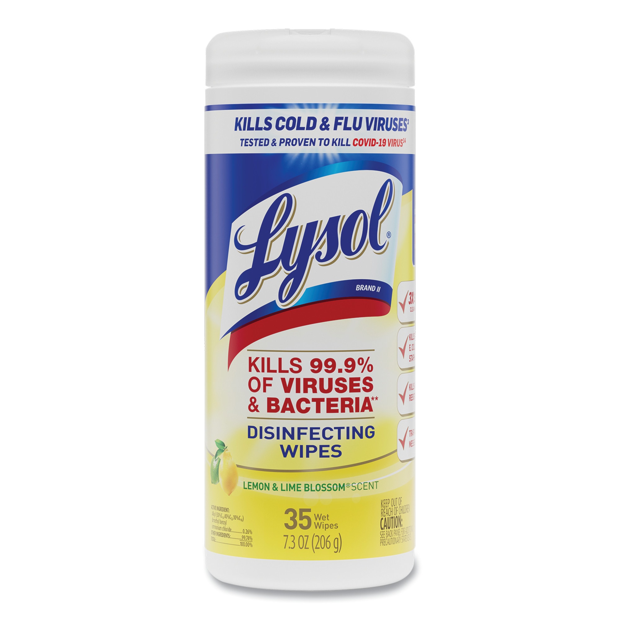 LYSOL 35-Count Lemon and Lime Blossom Disinfectant Wipes All-Purpose ...