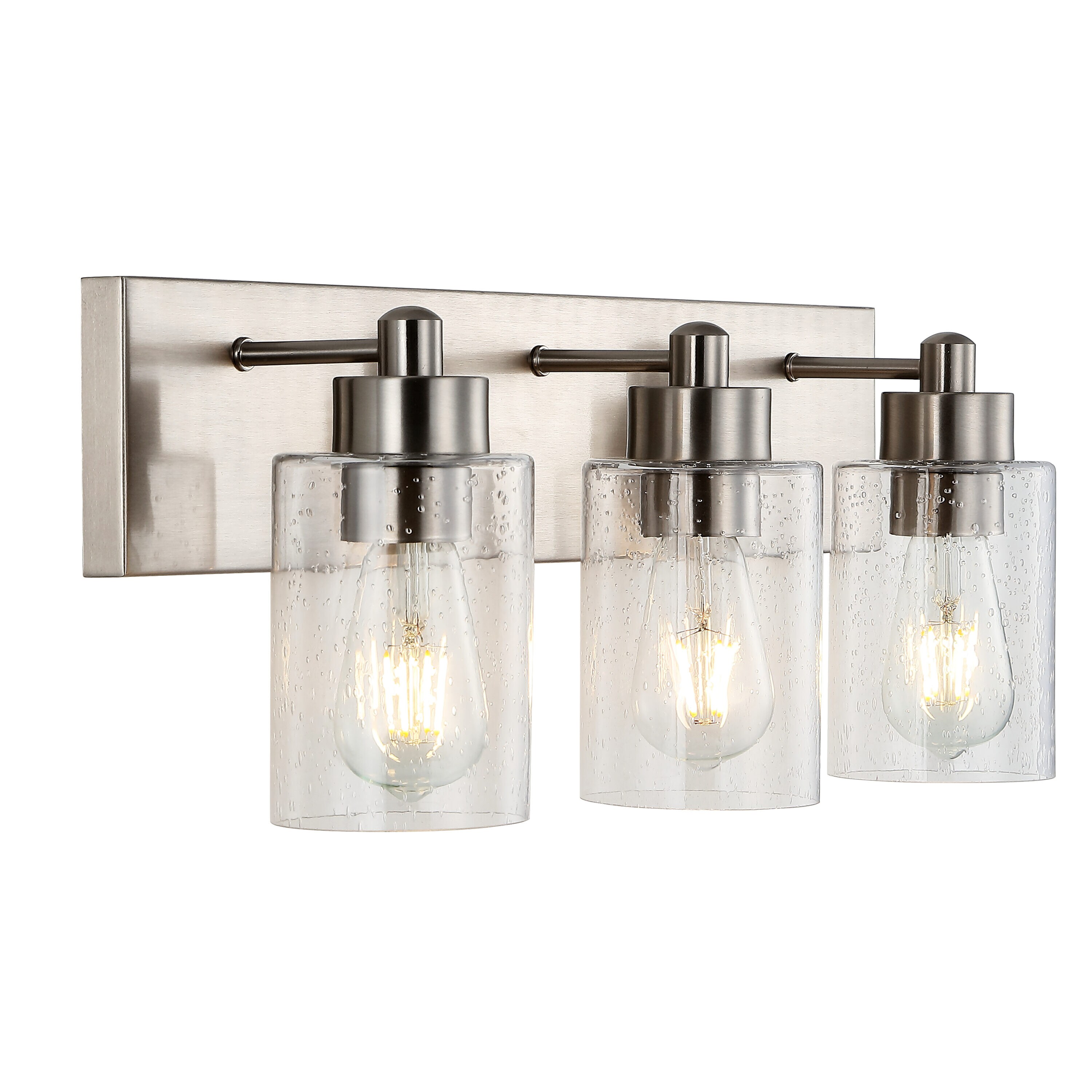 Irving 22" Nickel 3-Light Cylinder Vanity Light