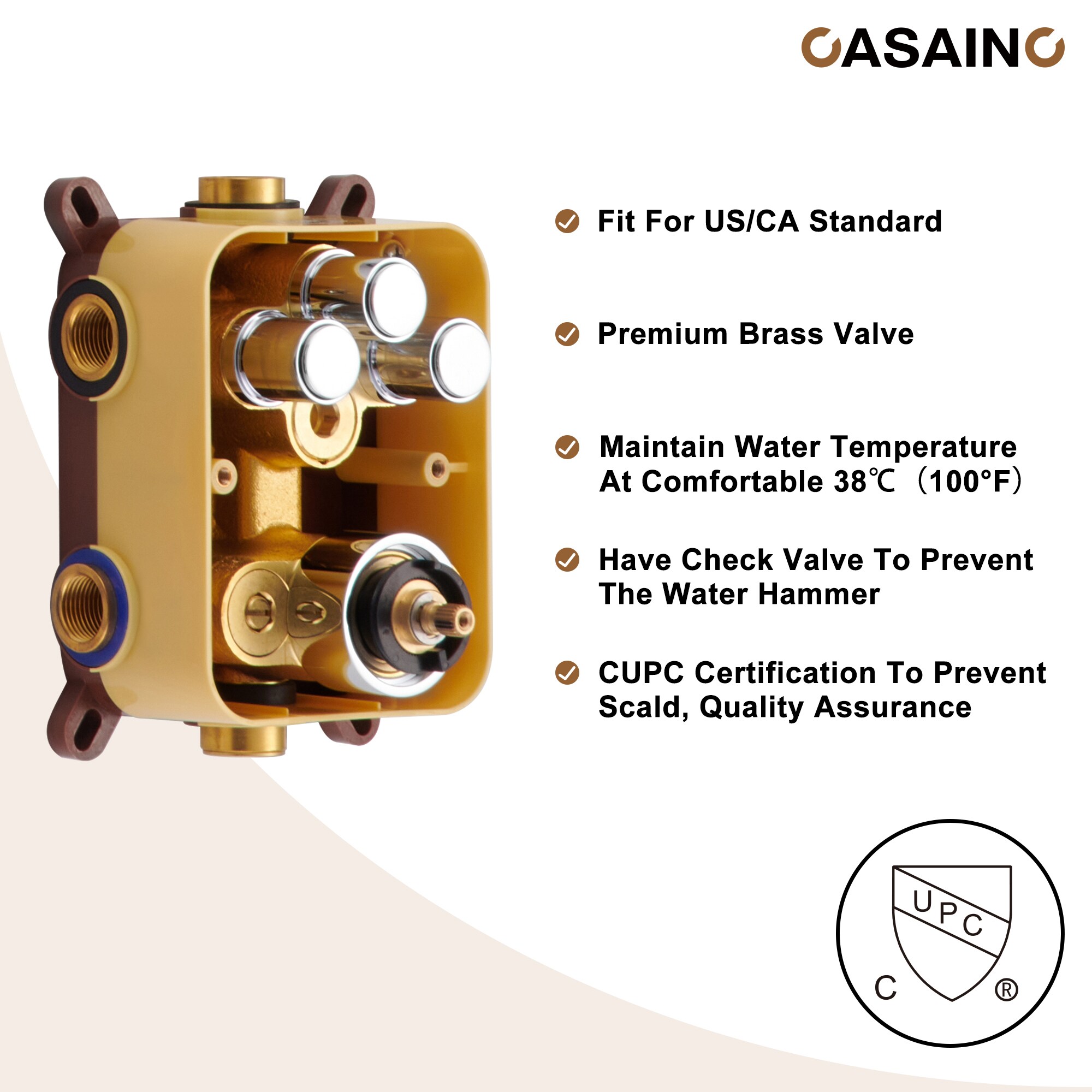 CASAINC CS6216-12CH Showerhead-Bar-Panels - View #11