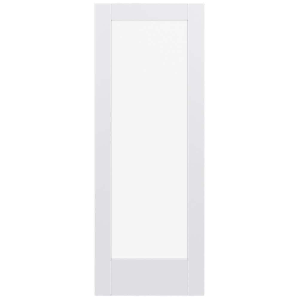 Jeld-wen Moda 1011 32-in X 80-in 1-panel Square Clear Glass Solid Core 