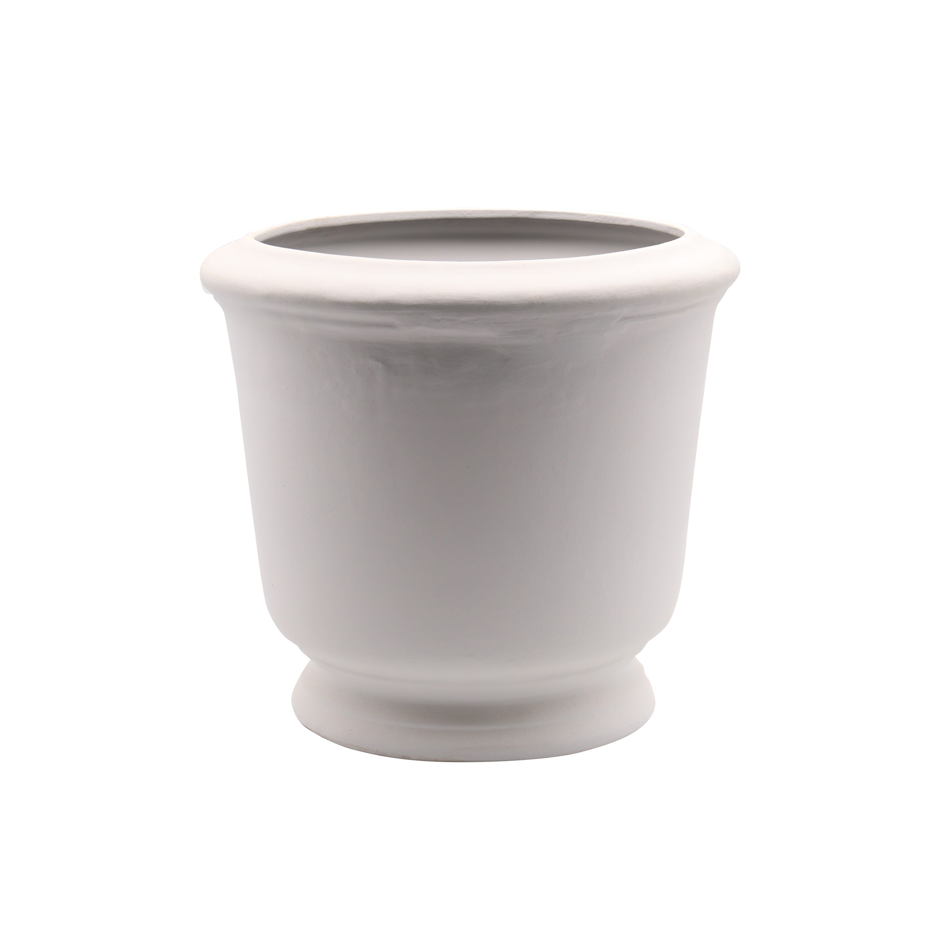 Evergreen 2CG844 16.0-in W x 15-in H x 16-in D White Ceramic Indoor/Outdoor Planter