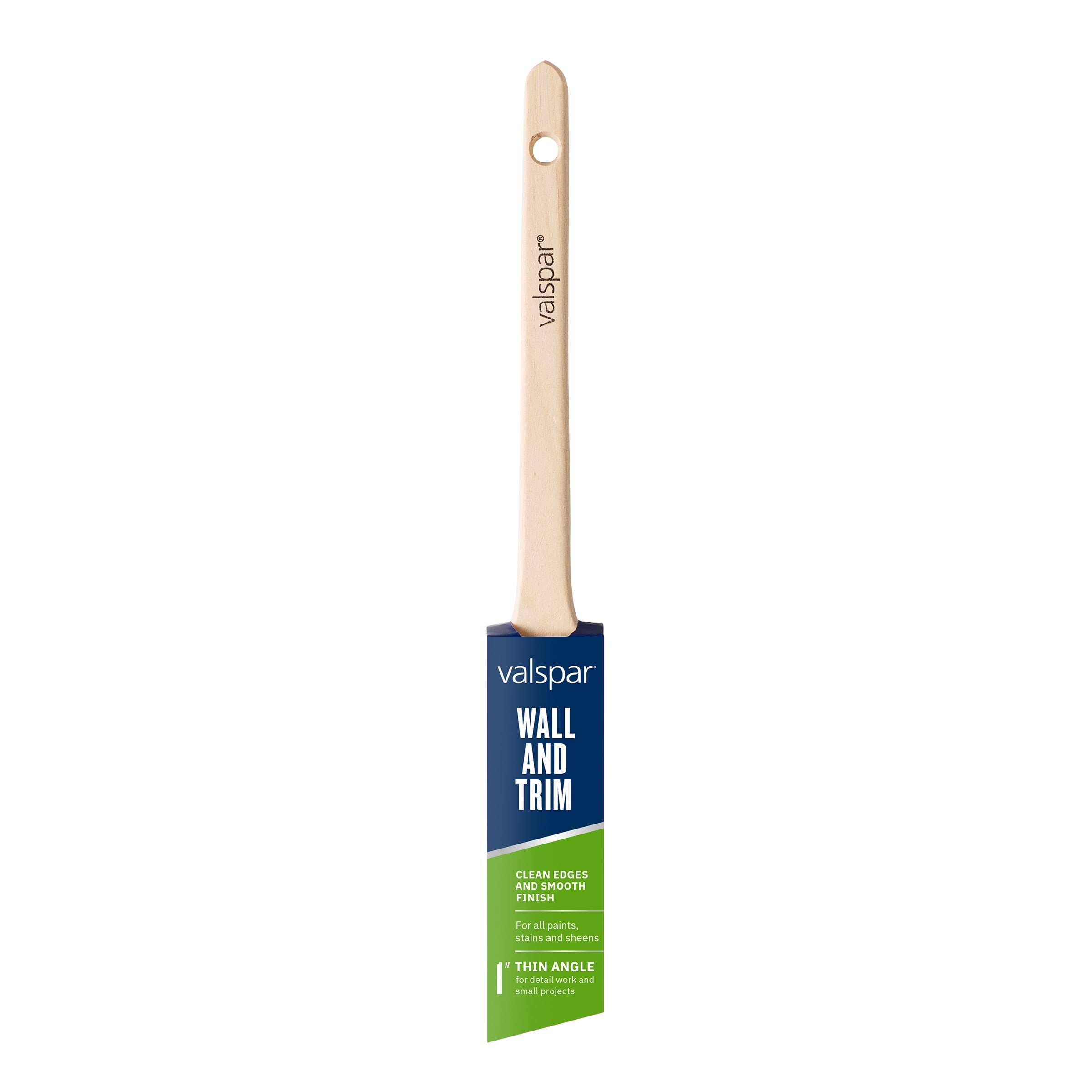 Valspar 882545100 Wall and Trim 1-in Reusable Polyester Angle Trim/Wall brush