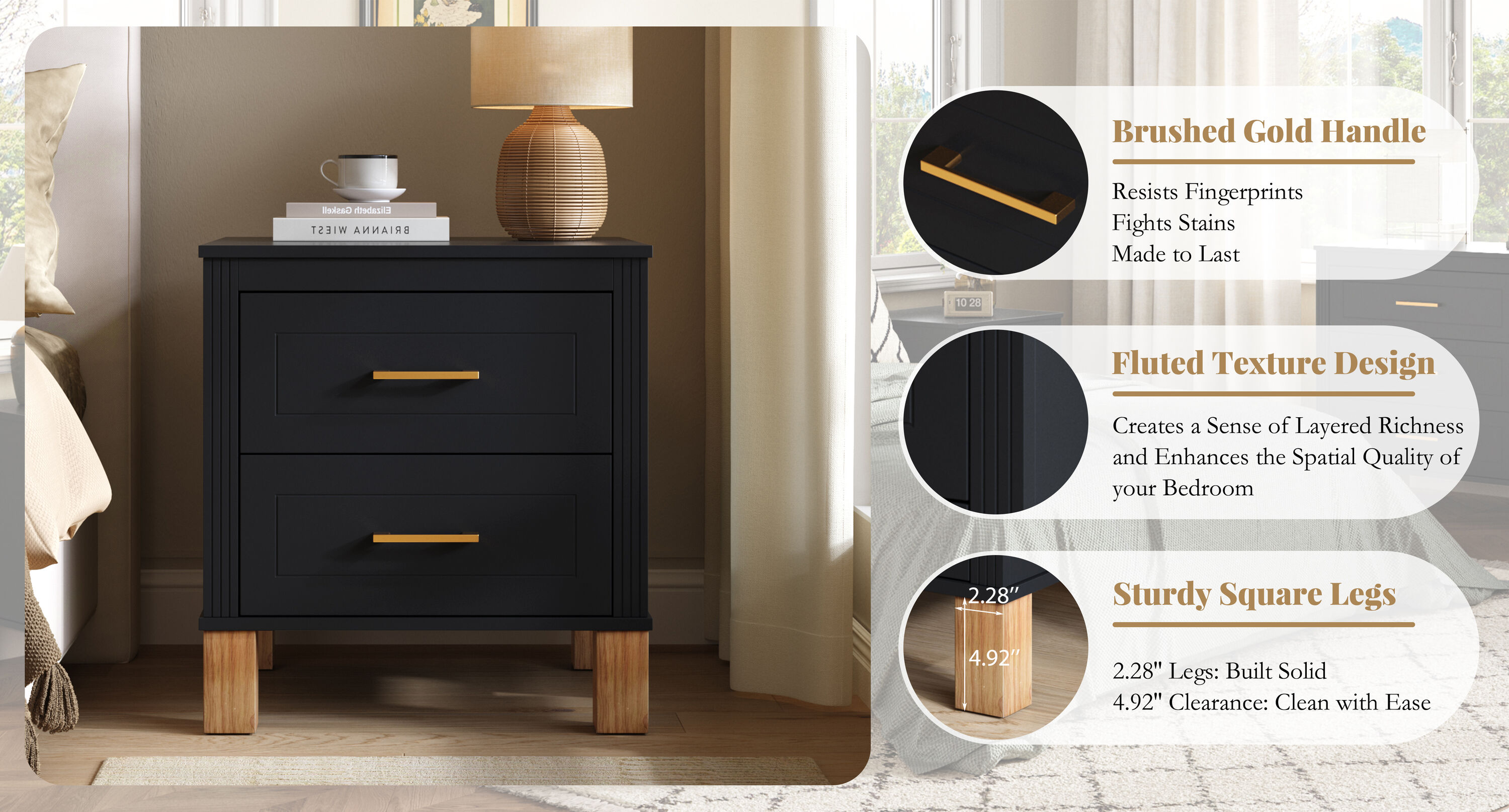GLANZEND 6514M2PS2 nightstands - View #4