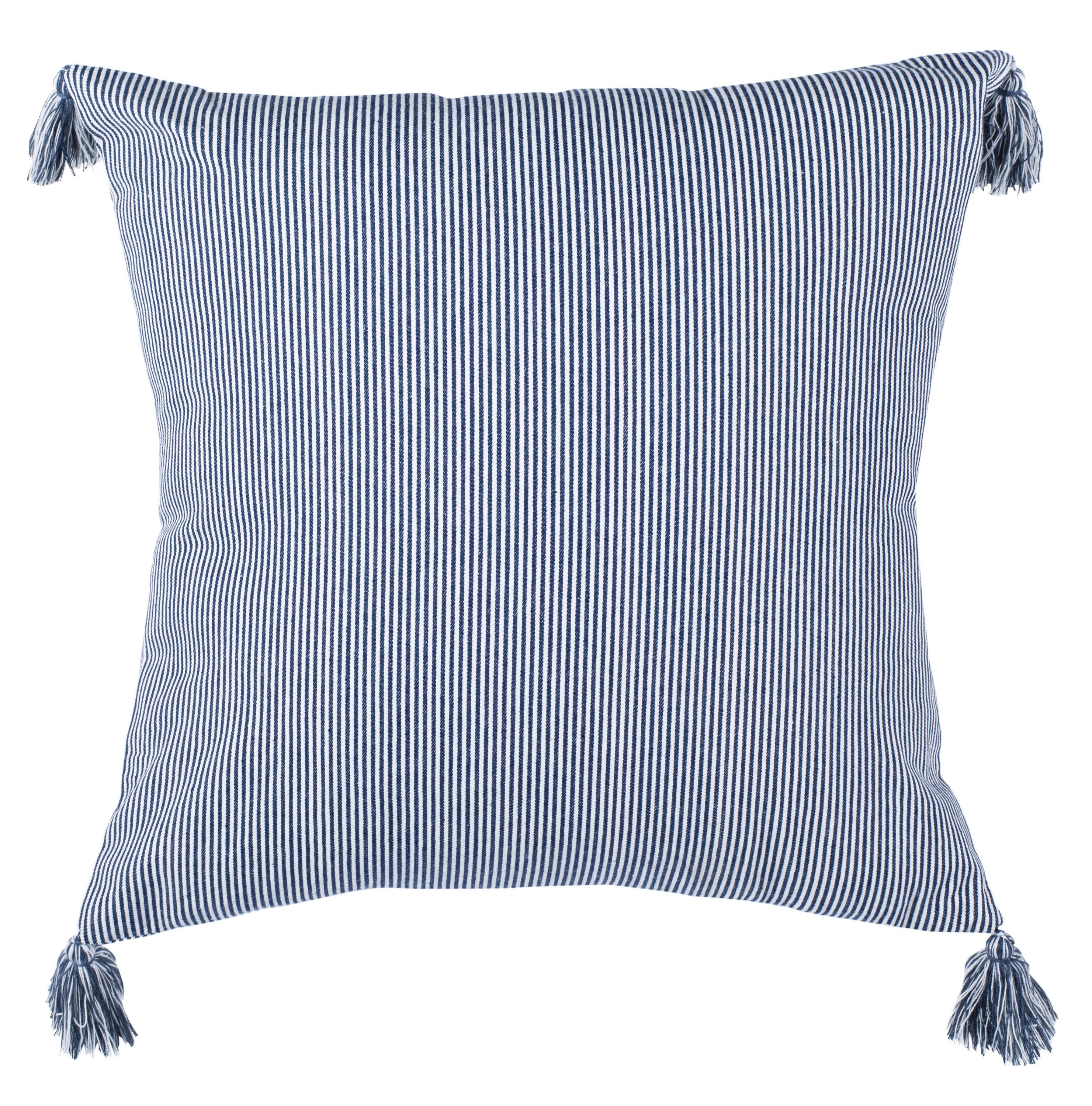 Safavieh PLS7095B-1616 Sidney 16-in x 16-in Navy/White Indoor Decorative Pillow
