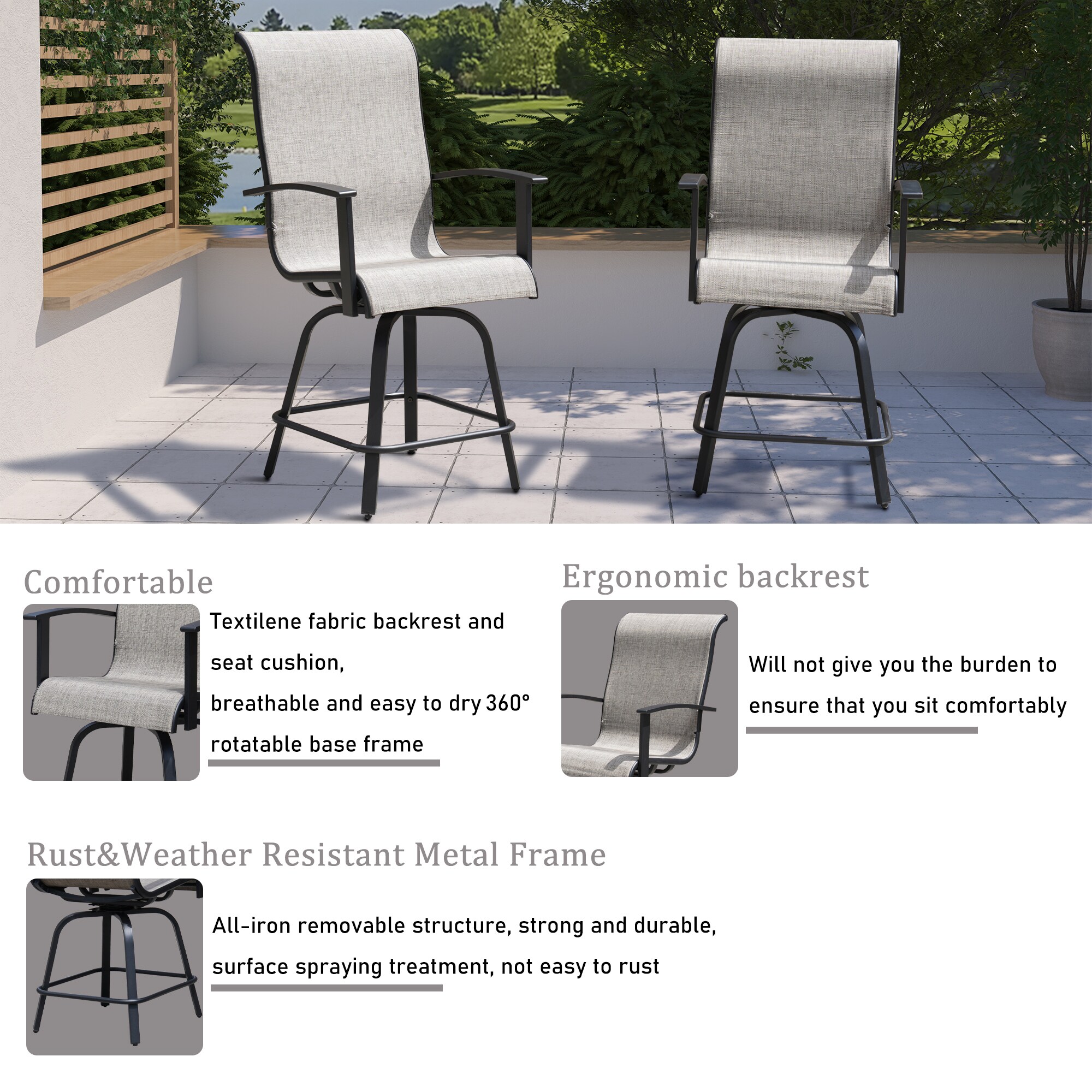 CASAINC ZY-61 Patio-Chairs - View #2