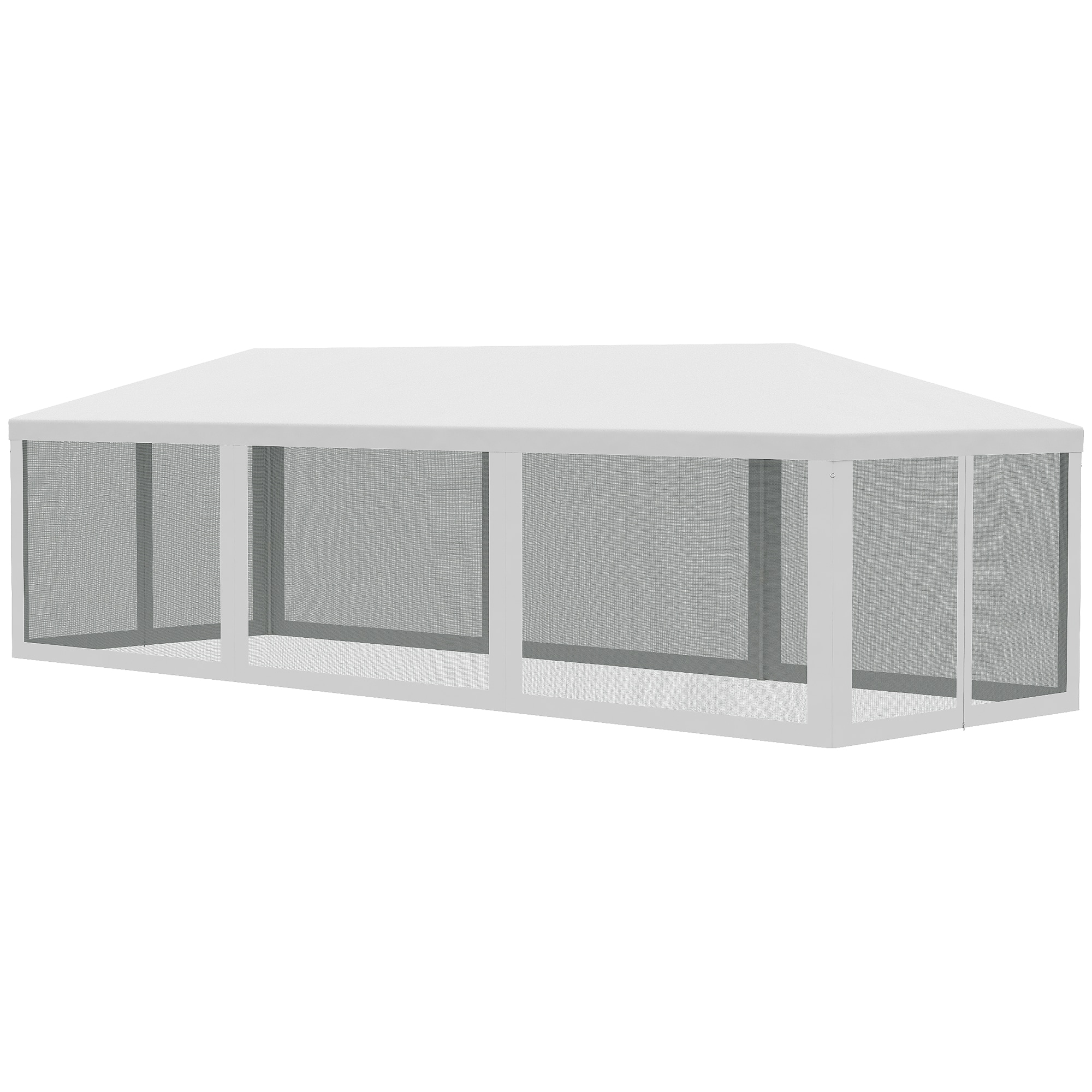 Siavonce XH74249 28-ft x 9.4-ft Rectangle White Party canopy