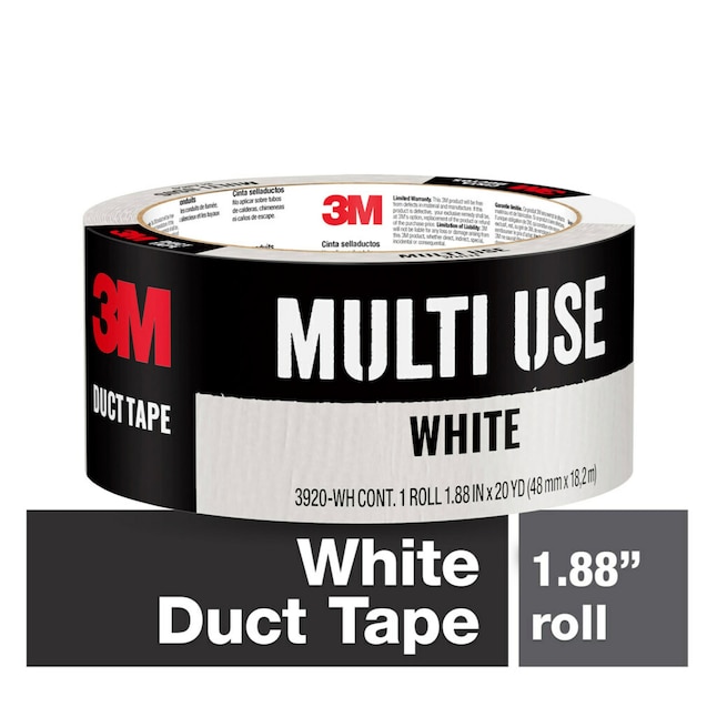 3M White Rubberized Duct Tape 1.88-in x 20 Yard(S) in the Duct Tape  department at
