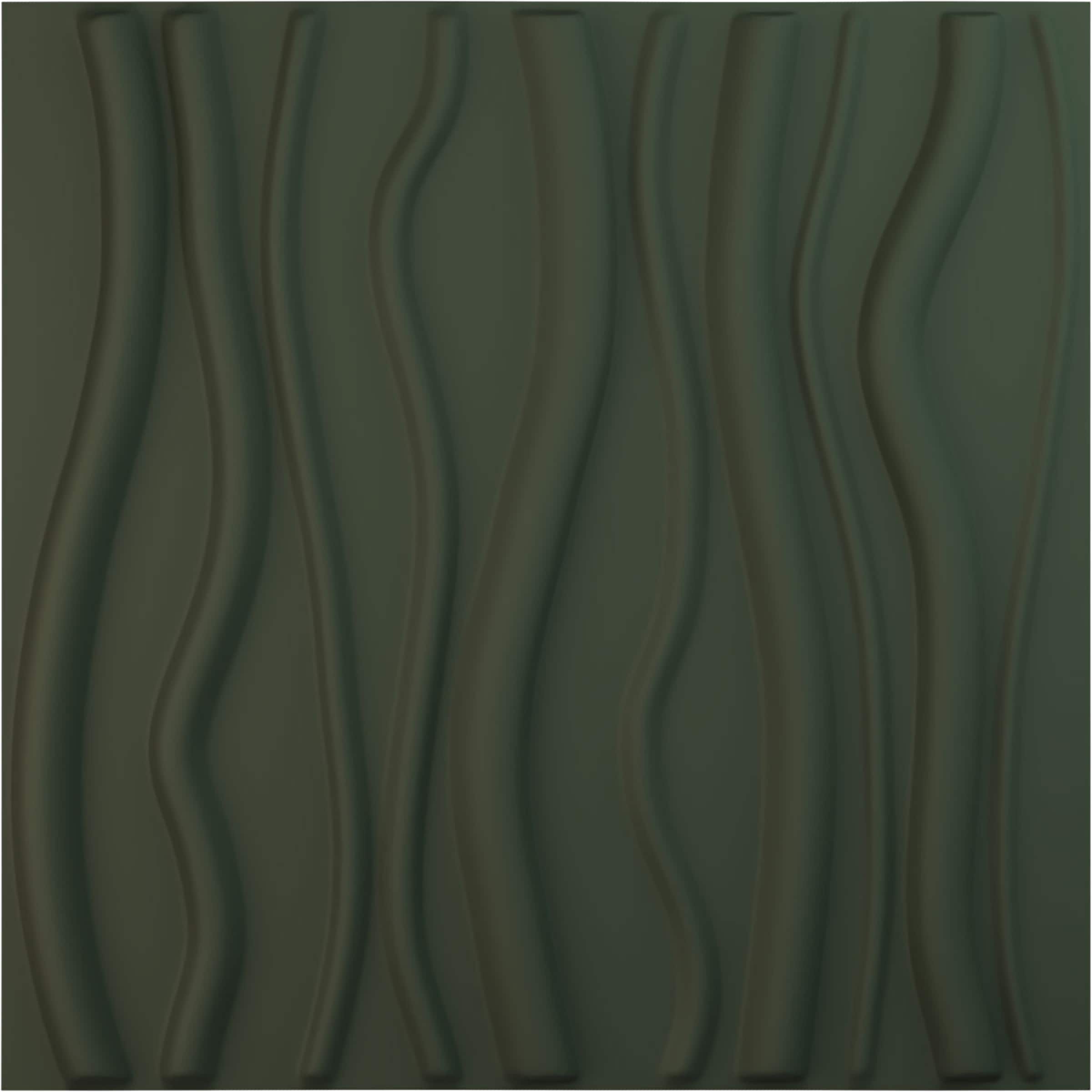 Ekena Millwork WP20X20JAGHC 19-5/8-in x 19-5/8-in Embossed Paintable/Stainable Green PVC Abstract Wall Panel ( 2.67-sq ft )
