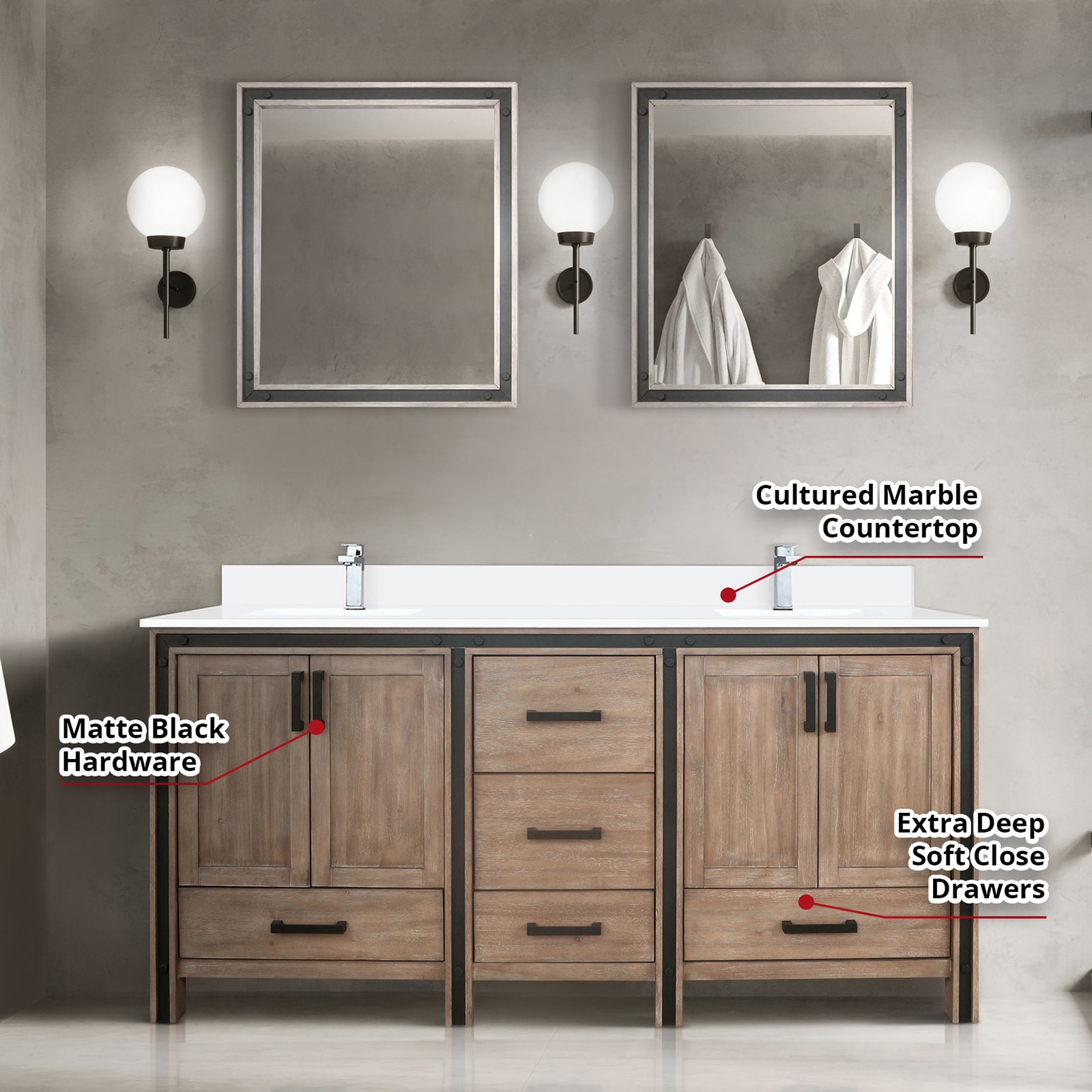 Lexora LZV352272SNJSM30F Bath-Vanity-Combo - View #8