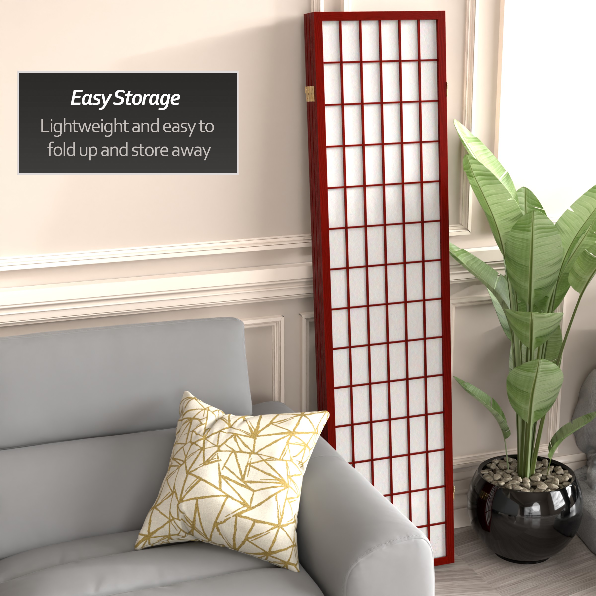 Oriental Furniture SSCWP-4P-RWD Indoor-Privacy-Screens - View #6