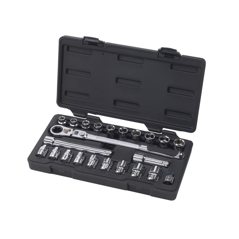 KD Tools 23-Piece 3/8-in Drive Chrome Handle Ratchet Set at Lowes.com