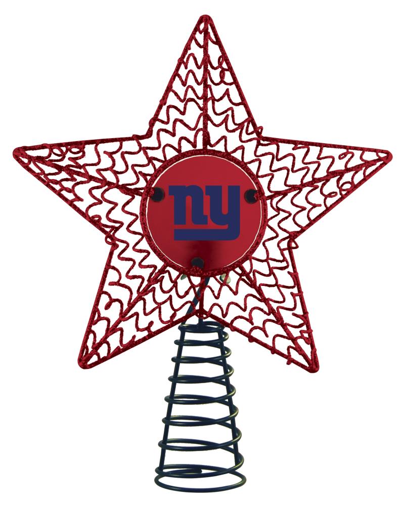 The Memory Company NFL-DLI-2652 New York Giants 13-in Star Team White Christmas Tree Topper