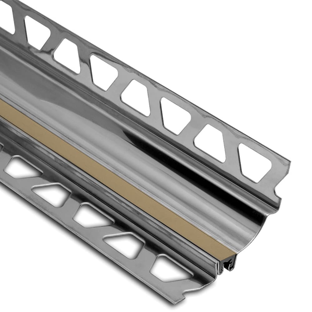 Schluter Systems HKSV2AU30/O9HB Dilex-HKS 1.188-in W x 98.5-in L Light beige Steel Cove base Tile Edge Trim