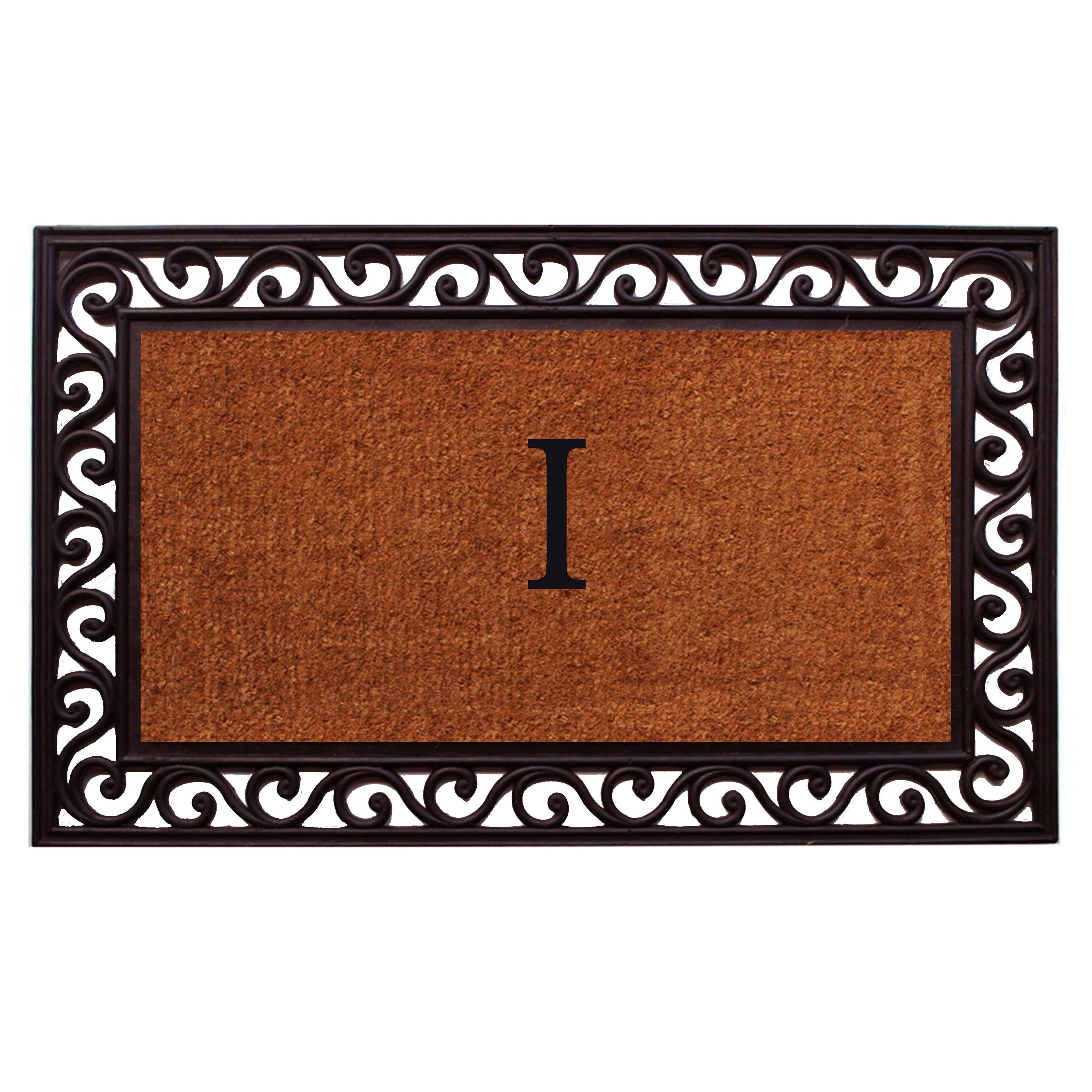 Callowaymills 100061830I 2-ft x 3-ft Natural/Black Coir/Rubber Rectangular Indoor or outdoor Decorative Door mat