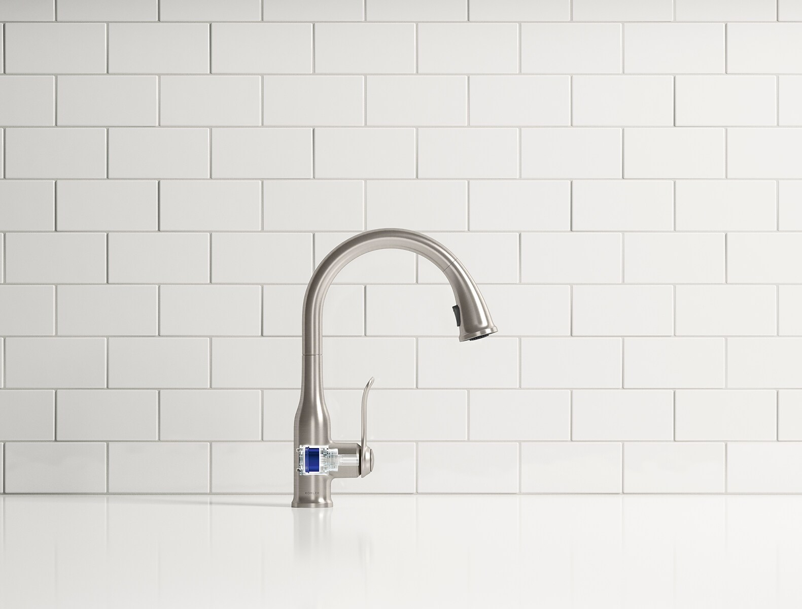 KOHLER Motif Vibrant Stainless Single Handle Pull-down Kitchen Faucet