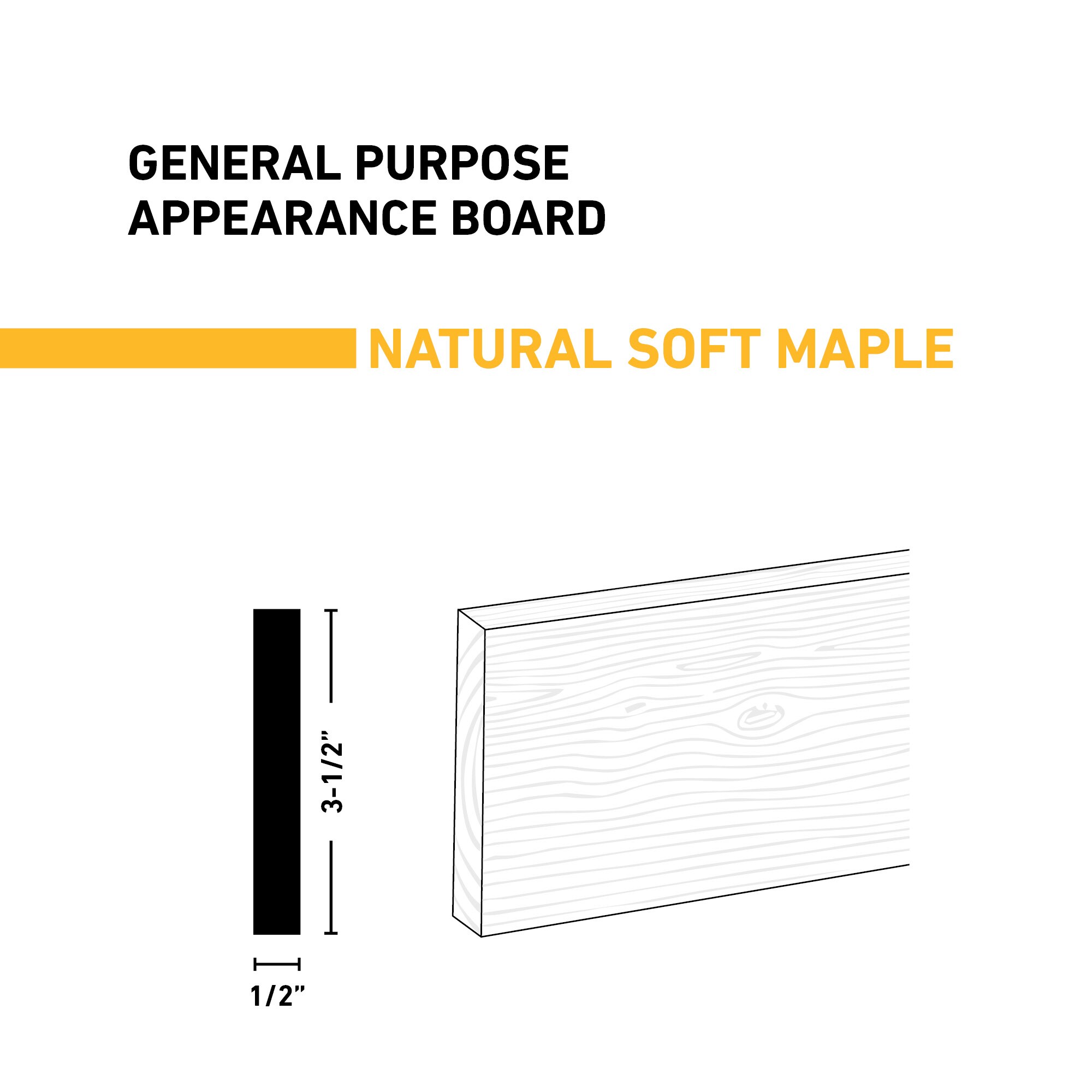 Ornamental Mouldings BRDNAT 1-2X4X4SMAP Appearance-Boards - View #2