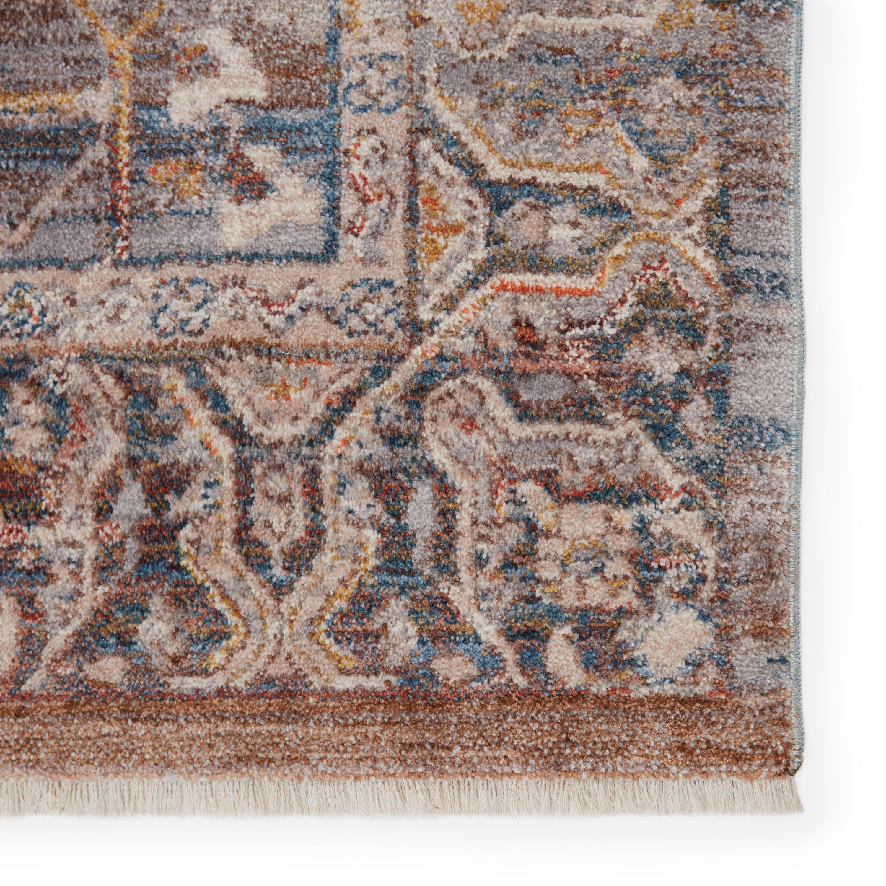 Reversible Clarimond Blue Medallion Synthetic Area Rug