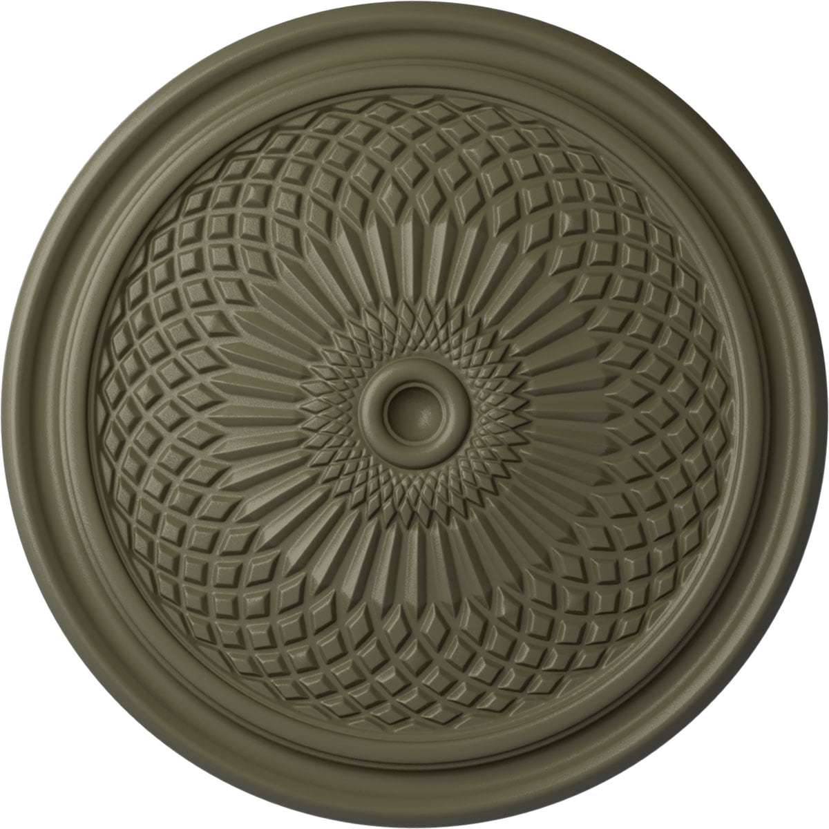 Ekena Millwork CM22TNSSF Trinity 22-in W x 22-in L Painted Spartan Stone Polyurethane Whole Ceiling Medallion