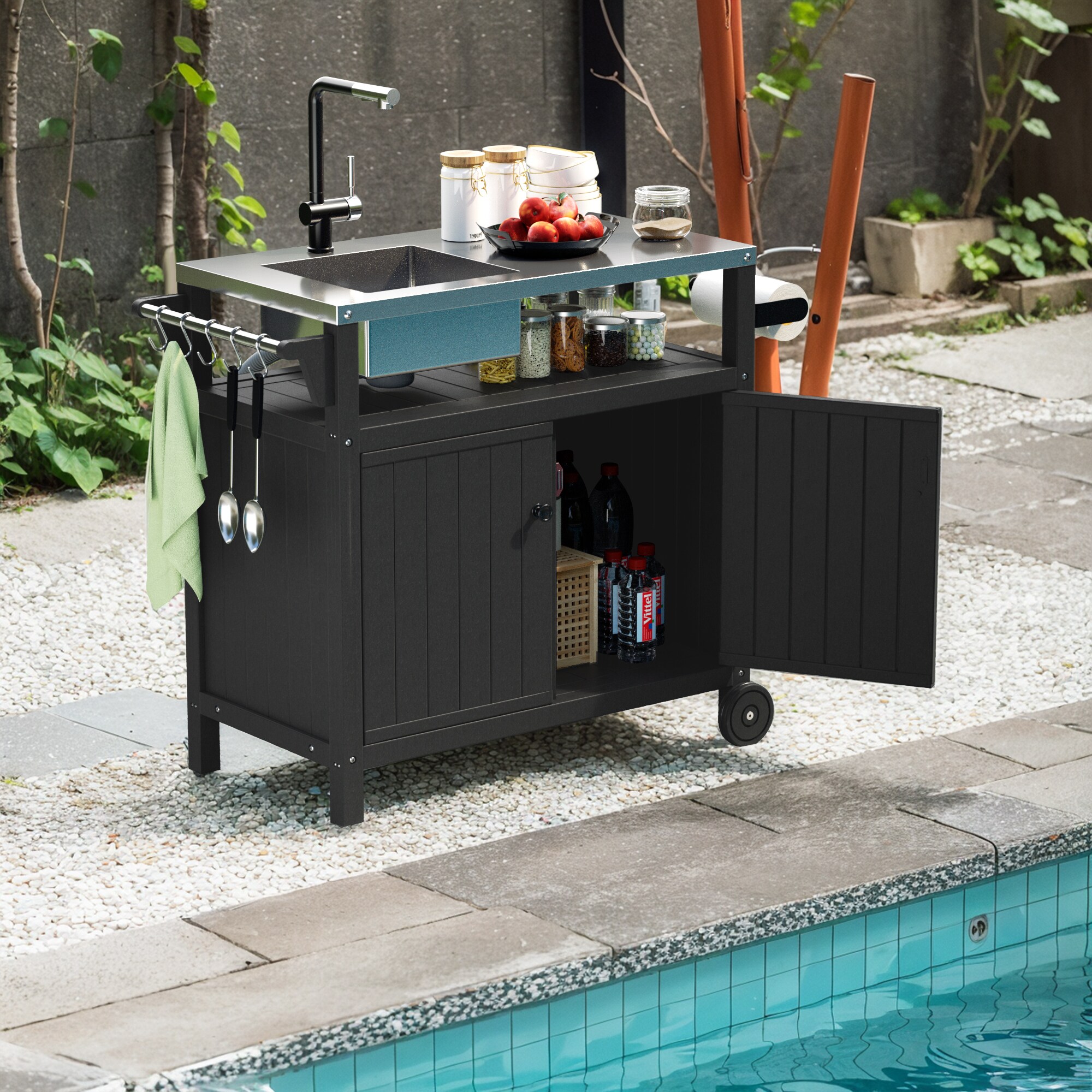 Poly furniture DC-SS06-BK Grill-Carts-Grill-Stands - View #6