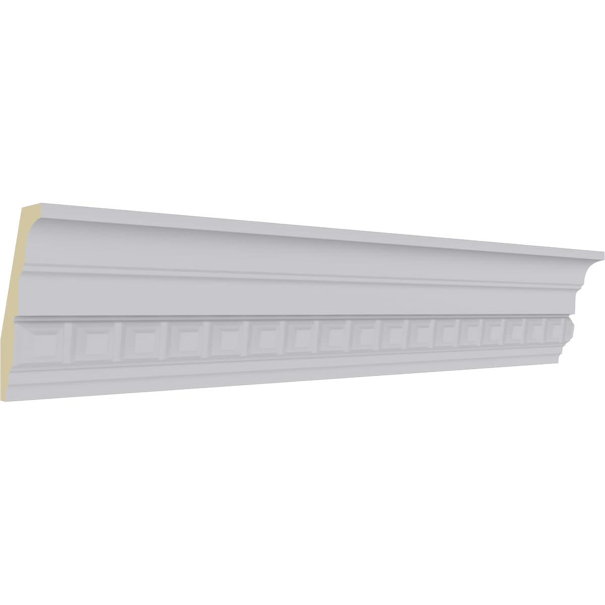 White Polyurethane Sequential Crown Moulding 94.5" Length