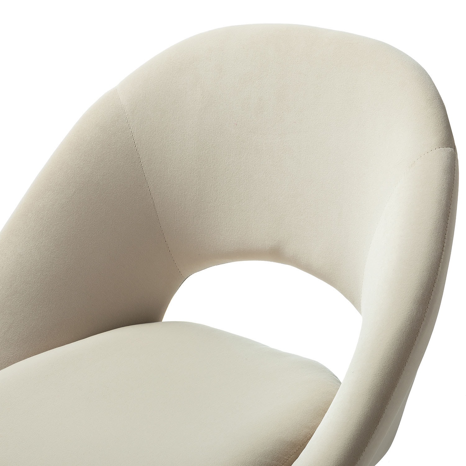 ErgoSwivel Tan Velvet Task Chair with Metal Base and Pine Accents
