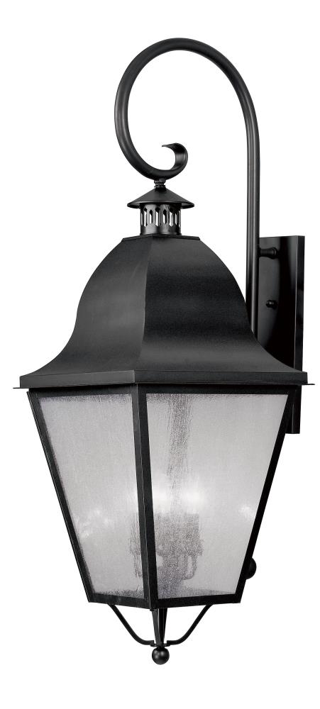 Livex Lighting 2559-04 Amwell 4 -Light 46.5-in H Matte Black Hardwired Outdoor Wall Light