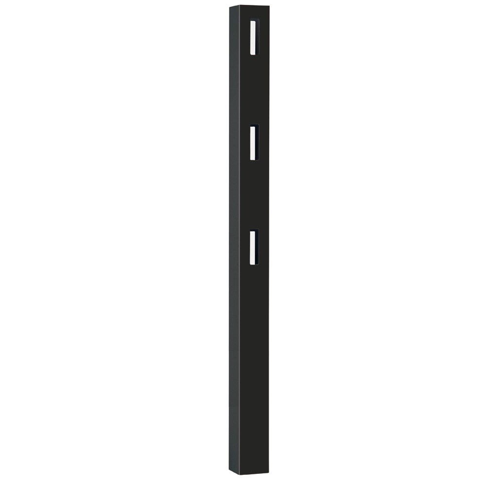 Outdoor Essentials 7-ft in H department W Fencing the 5-in Vinyl Post Flat-top Black at x Vinyl Fence Line