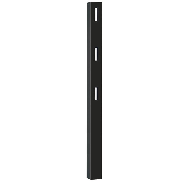 Outdoor Essentials 7-ft H x 5-in W Black Vinyl Flat-top Line Fence Post in  the Vinyl Fencing department at