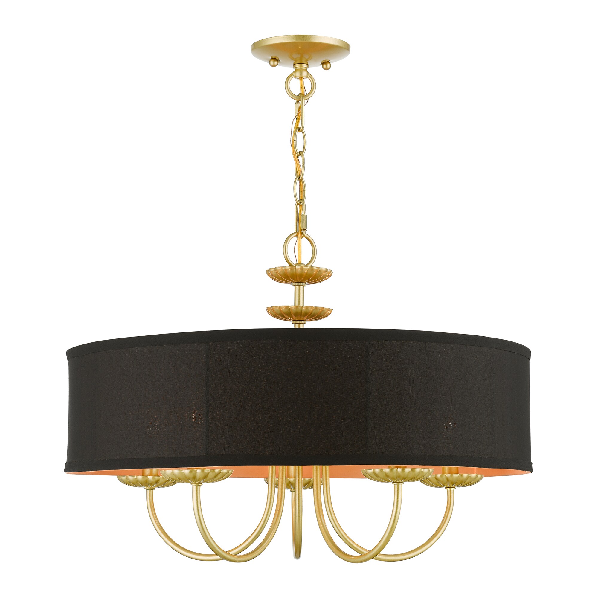 Livex Lighting 45125-33 Winchester 5-Light Soft Gold Transitional Damp Rated Chandelier