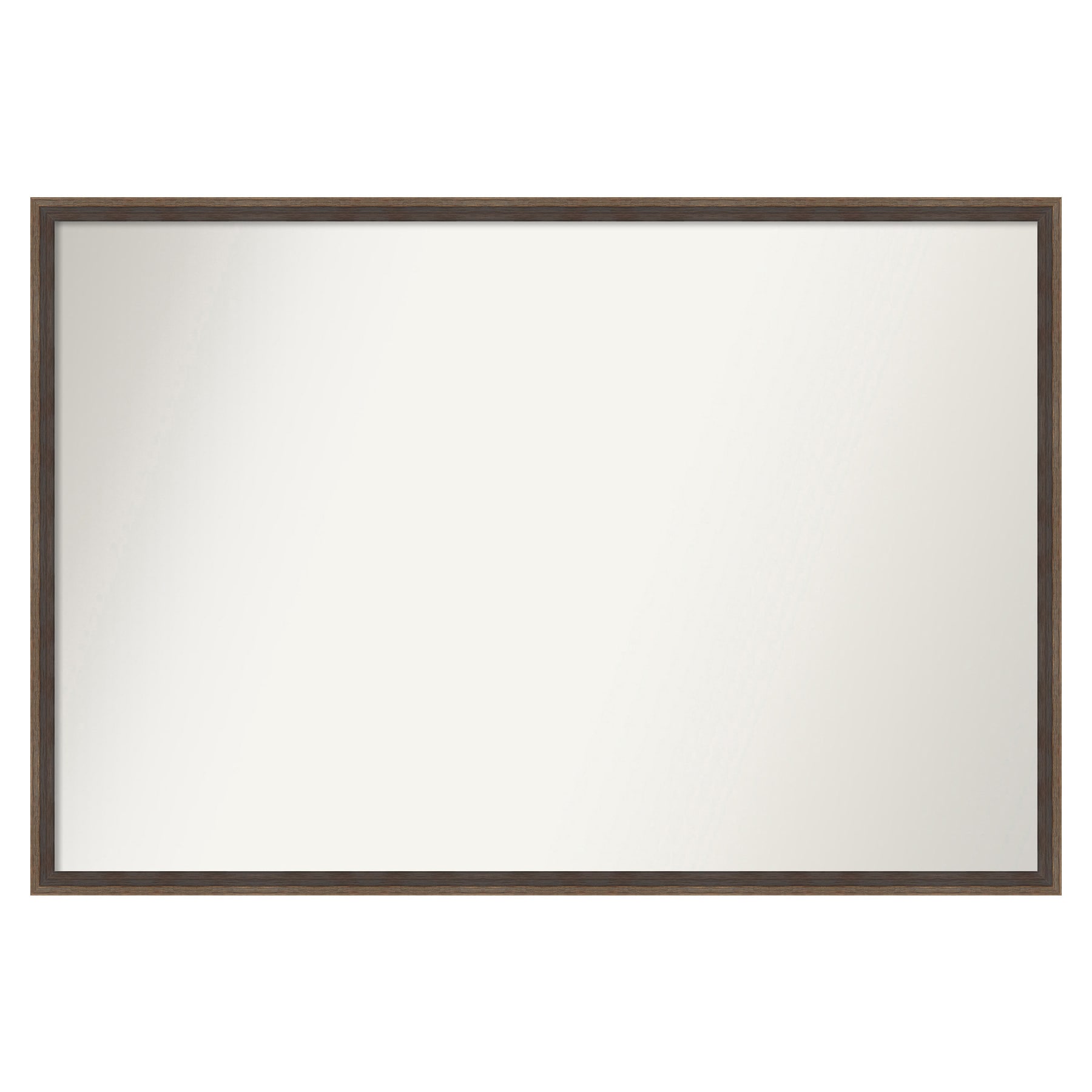 Mocha Brown Hardwood Rectangular Bathroom Wall Mirror