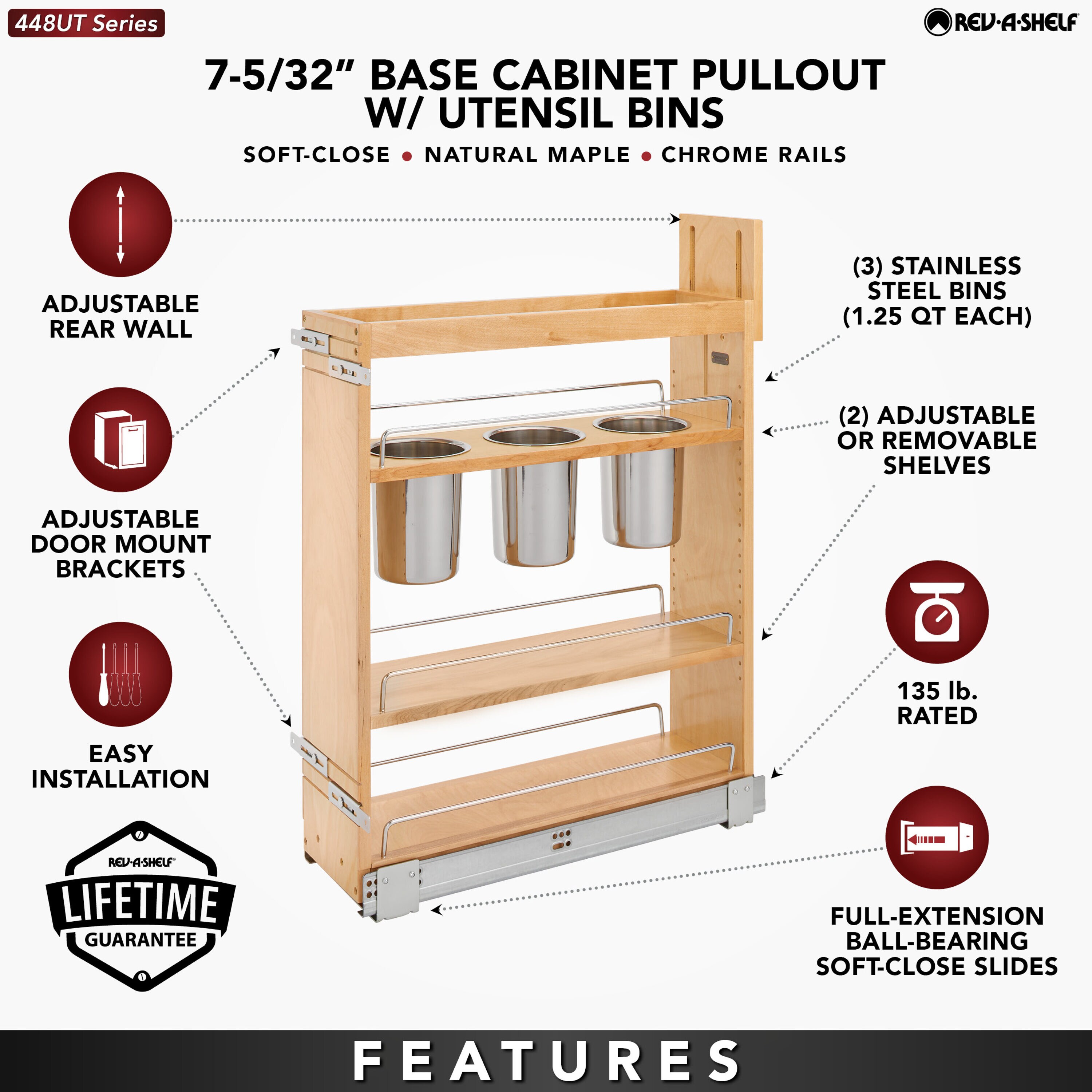 Rev-A-Shelf 448UT-BCSC-6C Pull-Out-Cabinet-Baskets - View #4