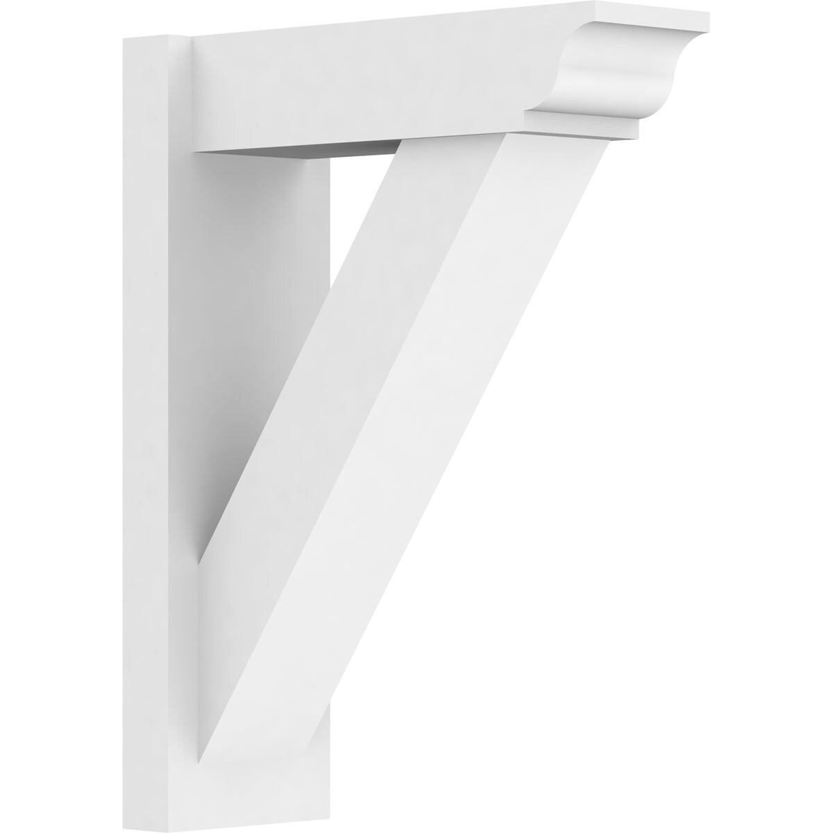 Ekena Millwork OUTP07X18X24TRA01 7-in W x 18-in D x 24-in H Traditional Architectural Grade PVC Outlooker with Traditional Ends