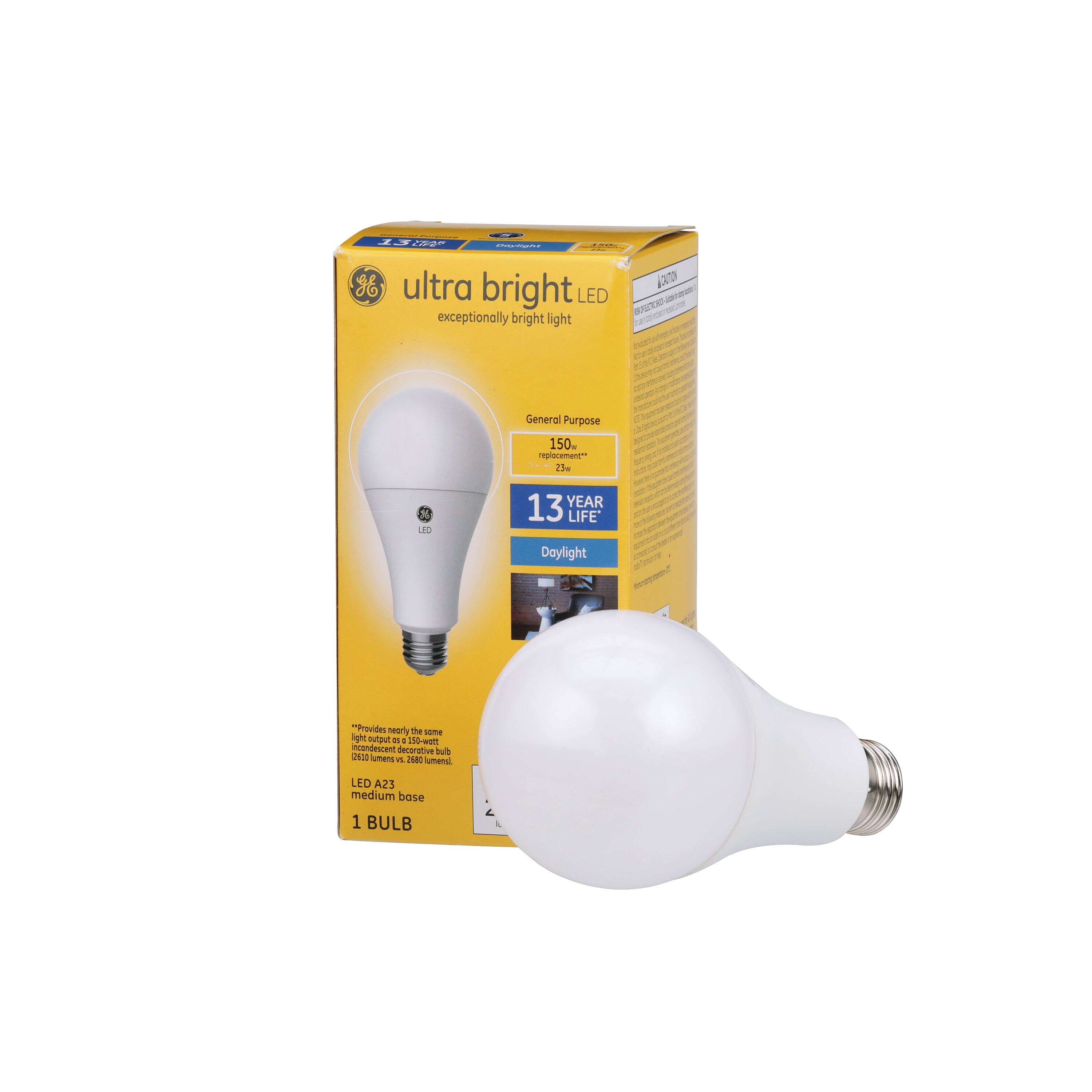 GE Ultra 150-Watt EQ A23 Daylight Medium Base (E-26) LED Light Bulb in the General Purpose Light Bulbs department at