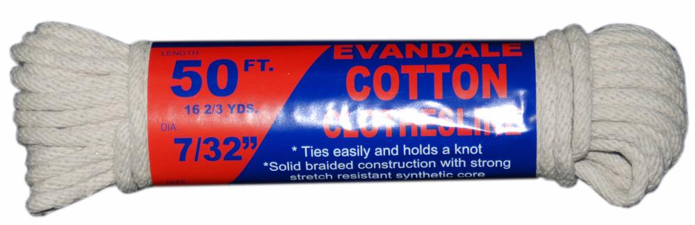 T.W. Evans Cordage 0.2187-in x 50-ft Braided Cotton Rope (By-the